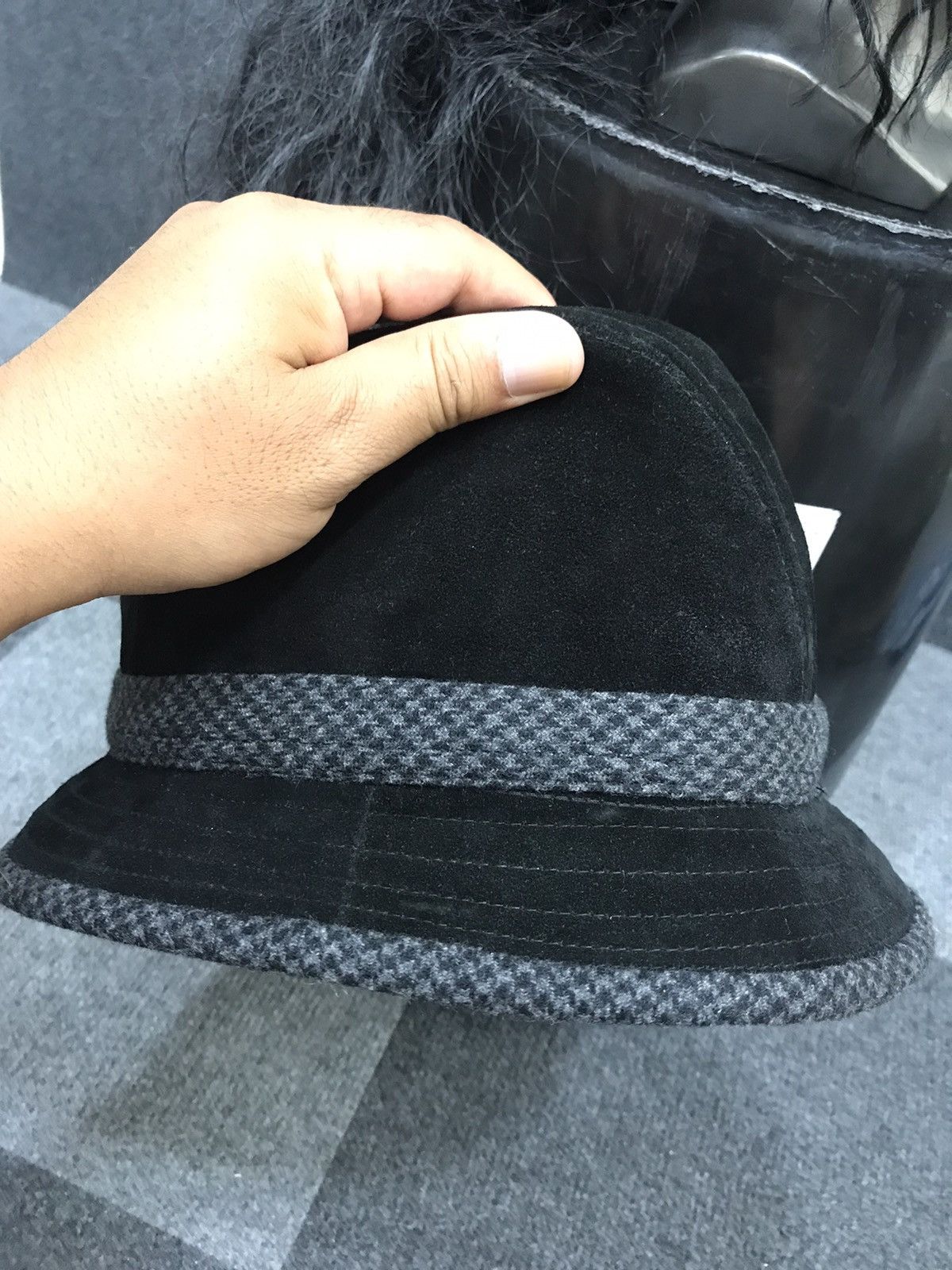 Vintage Tesi Made in Italy Suede Leather Hat Size ONE SIZE - 6 Thumbnail