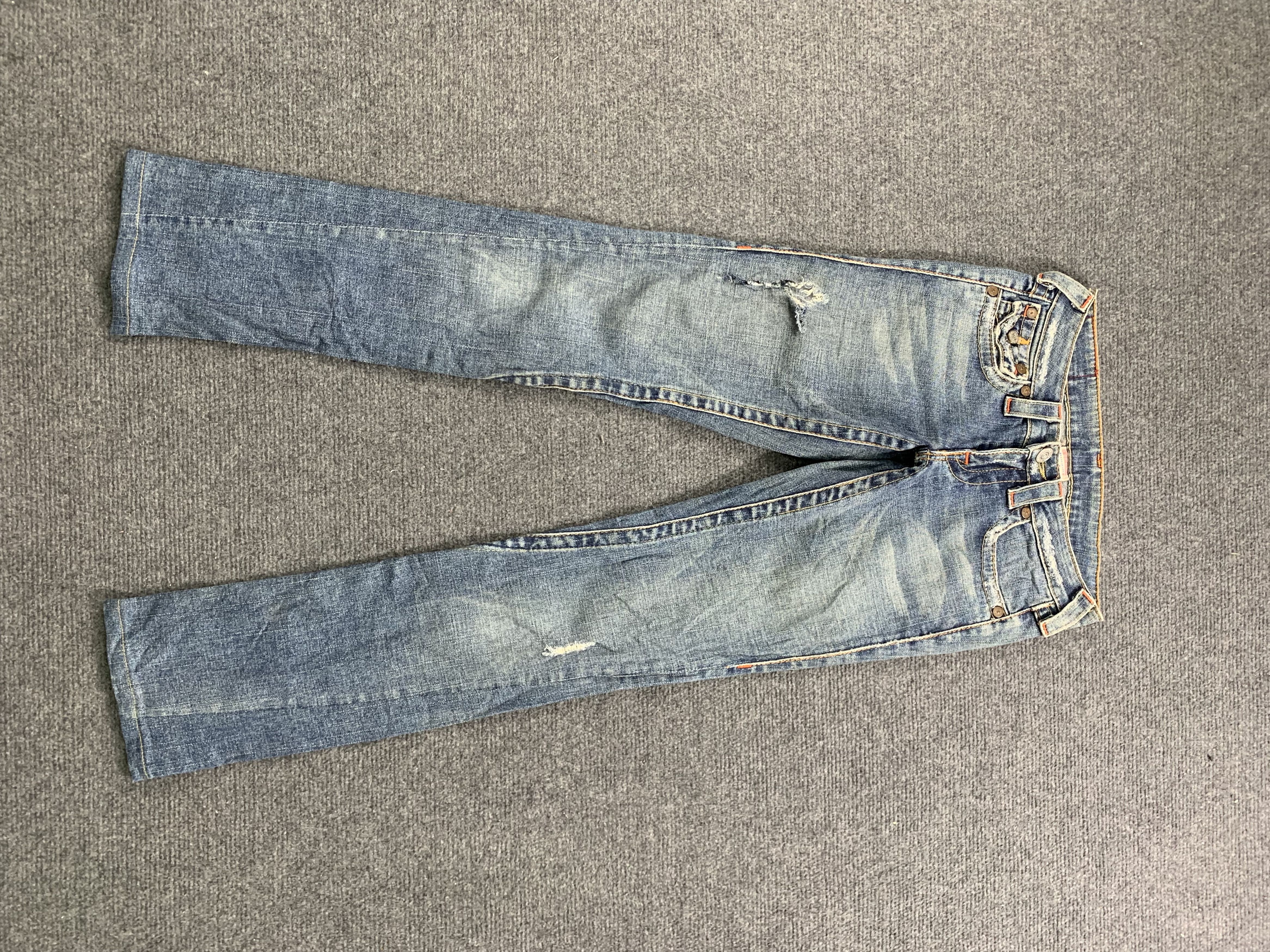 image of True Religion Joey Faded Blue Jeans in Blue Denim, Women's (Size 27)