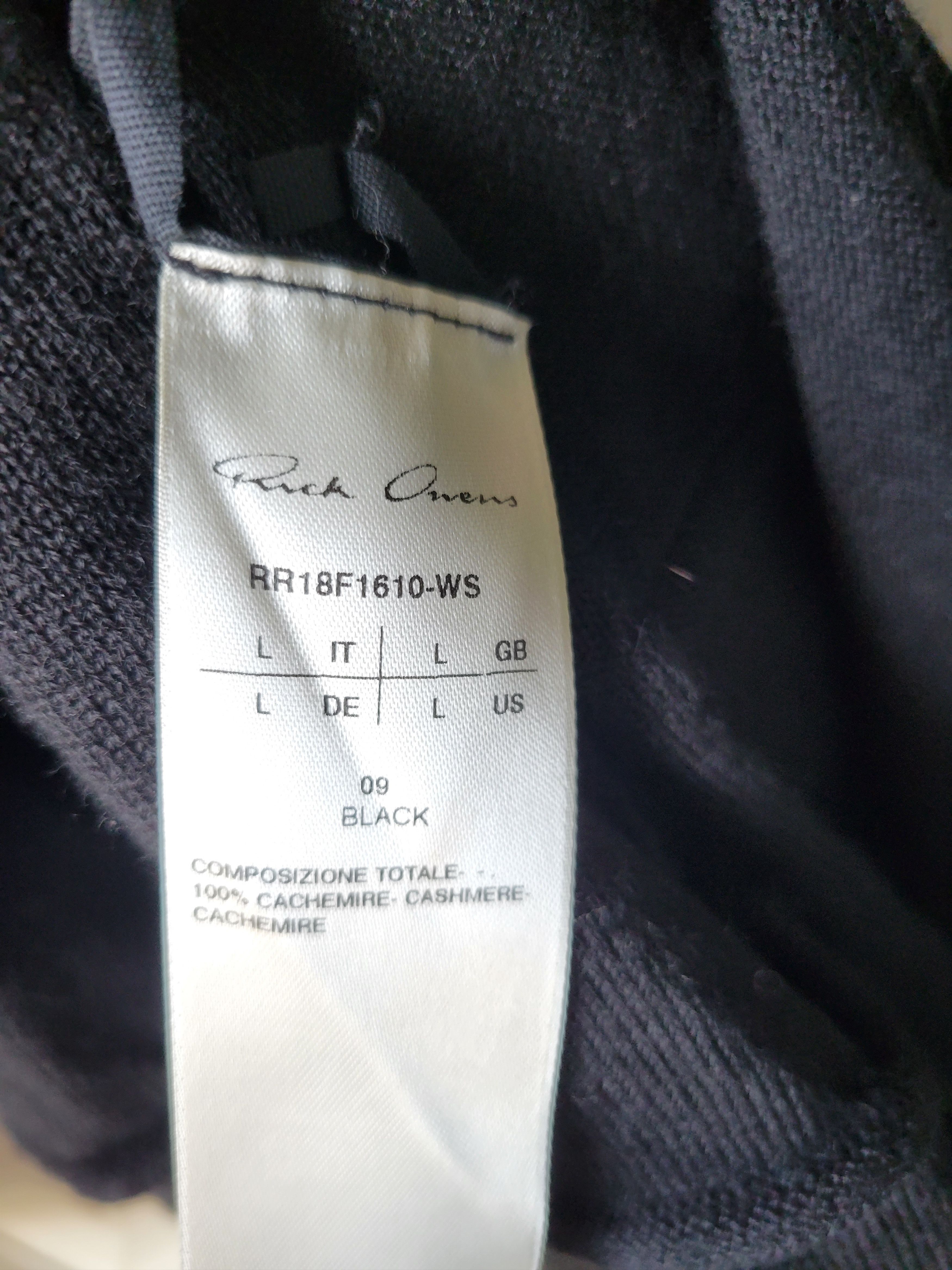 Rick Owens Cashmere Cutout Sweater L Size US L / EU 52-54 / 3 - 3 Thumbnail