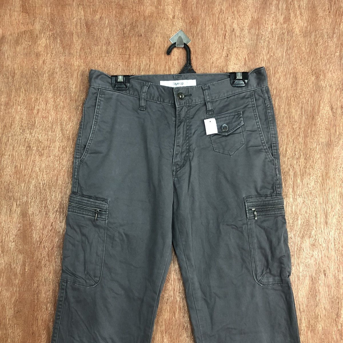 Japanese Brand DLL Style Up Uniqlo Grey Multipocket Cargo Pants #2109 Size US 30 / EU 46 - 2 Thumbnail