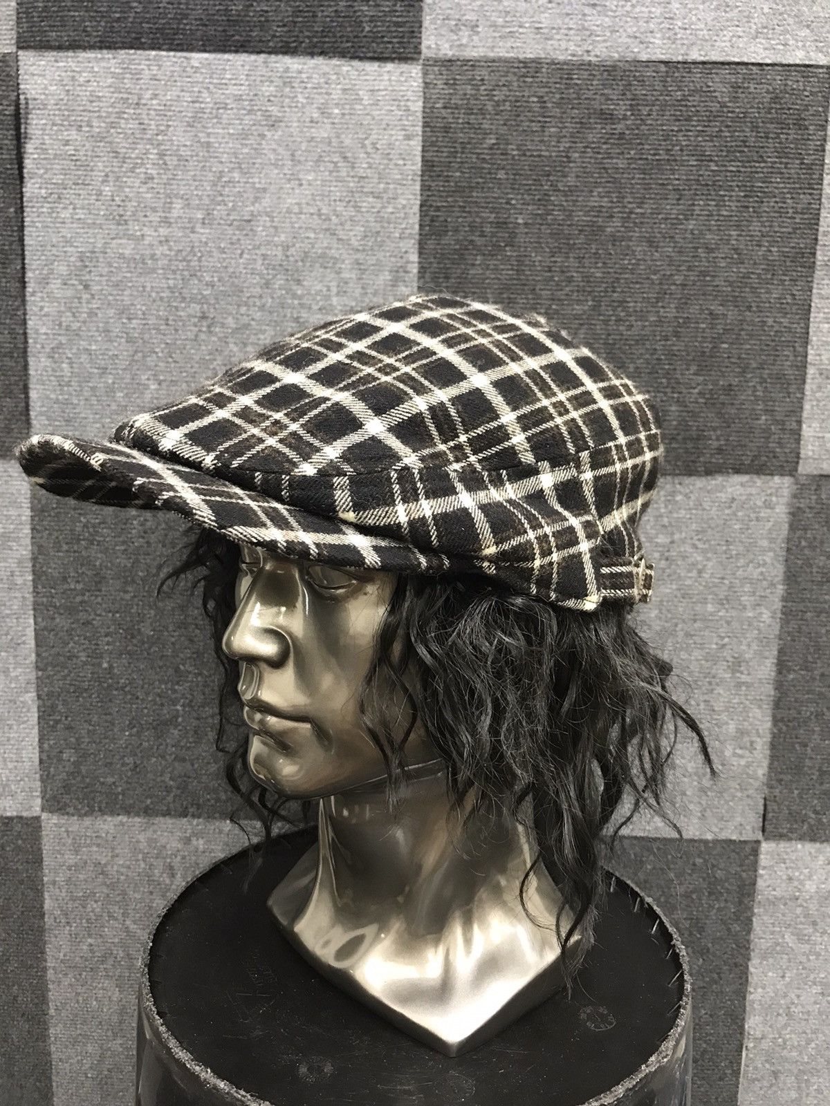 image of Ca4La Wool Palid Baretta in Plaid, Men's