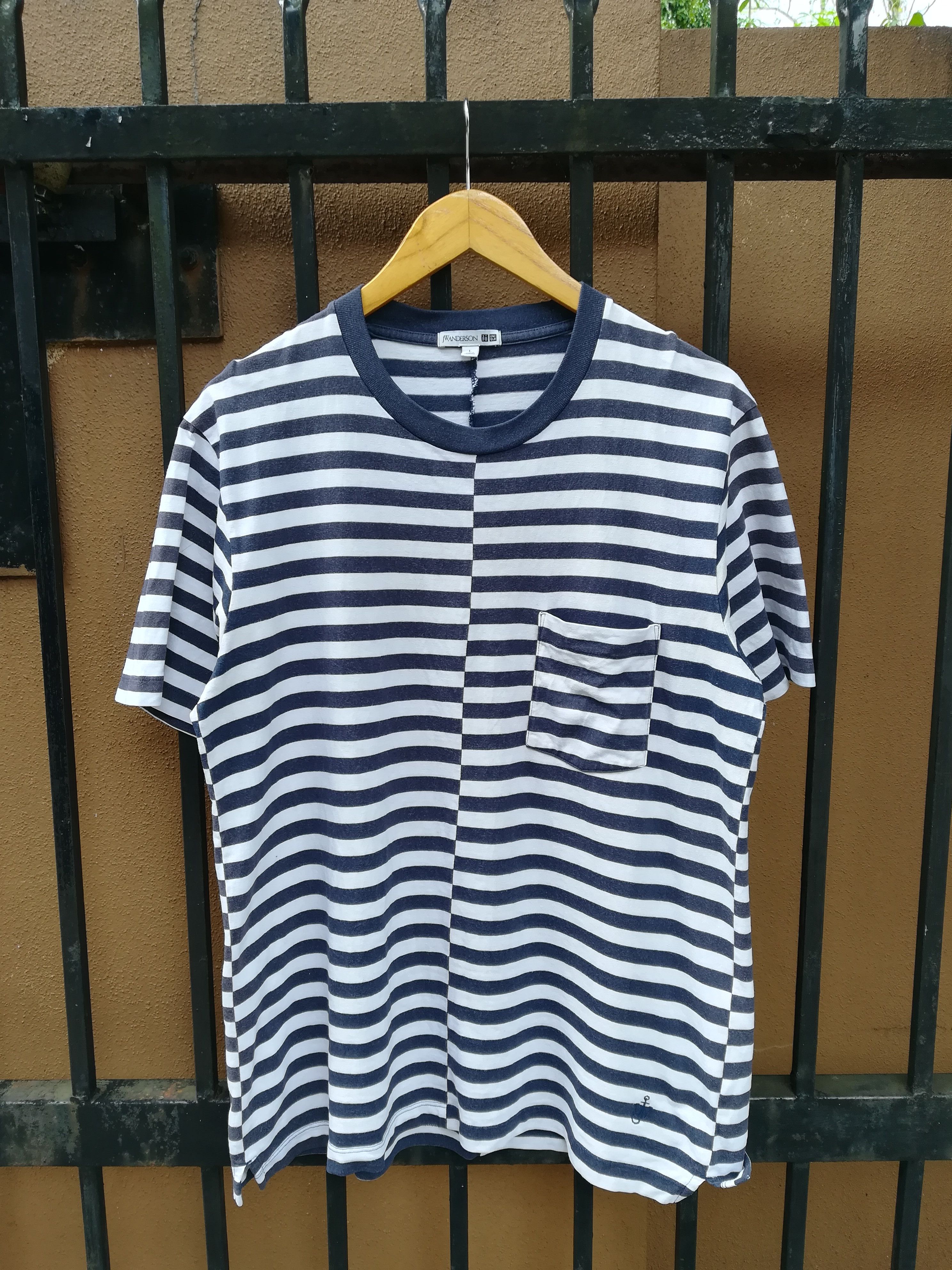 JW Anderson × Uniqlo Uniqlo x JW Anderson Striped Split seam T-Shirt Size US L / EU 52-54 / 3 - 1 Thumbnail