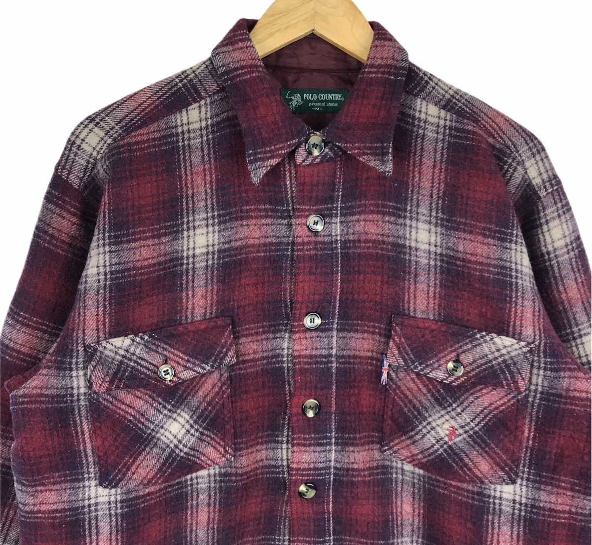 Vintage Vintage Polo Small Pony Polo Country FleeceFlannel Jacket Size US M / EU 48-50 / 2 - 2 Thumbnail