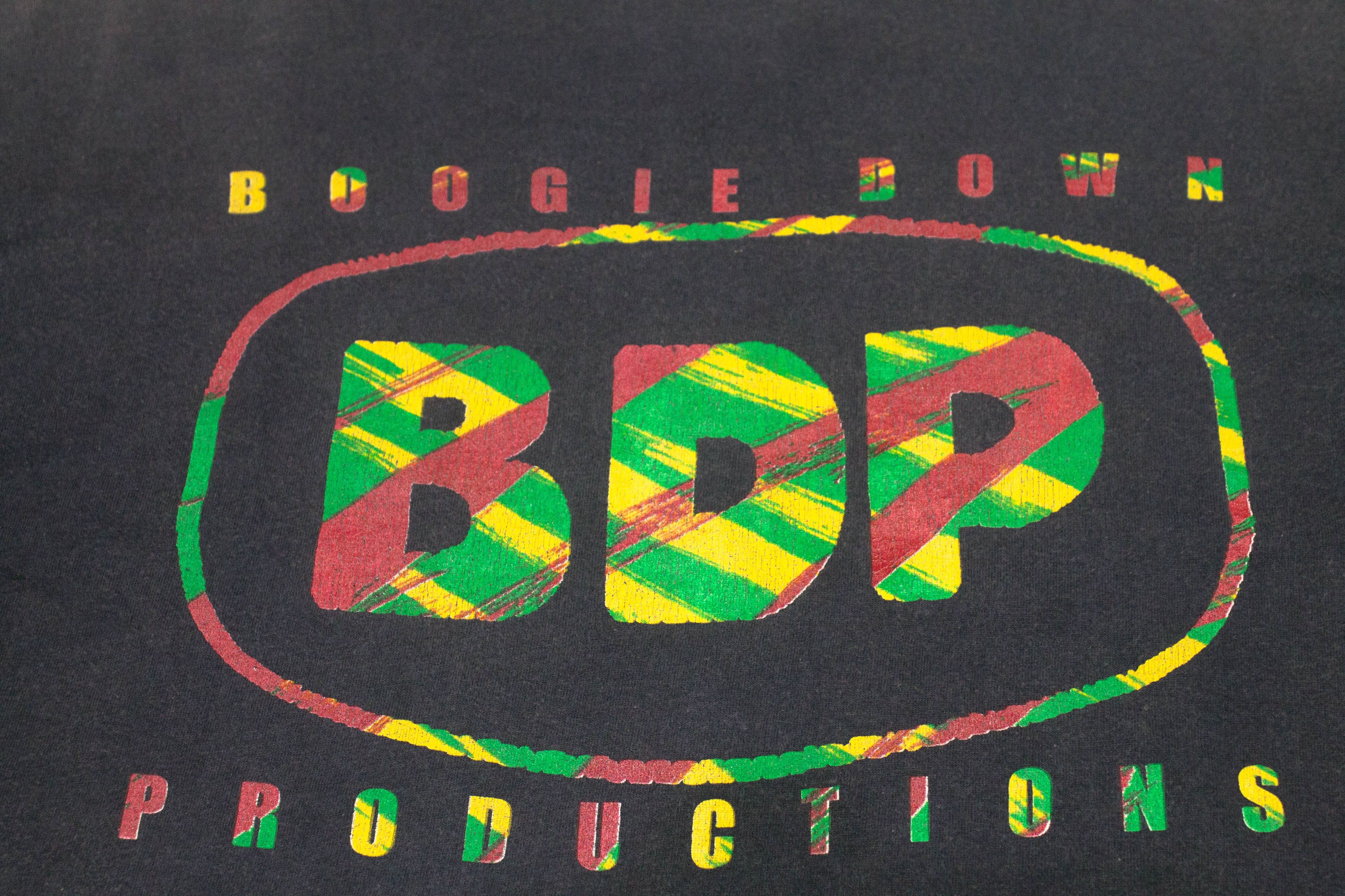 Rap Tees × Vintage Vintage 80s 1989 Boogie Down Productions BDP KRS-One Raptees Size US L / EU 52-54 / 3 - 7 Thumbnail