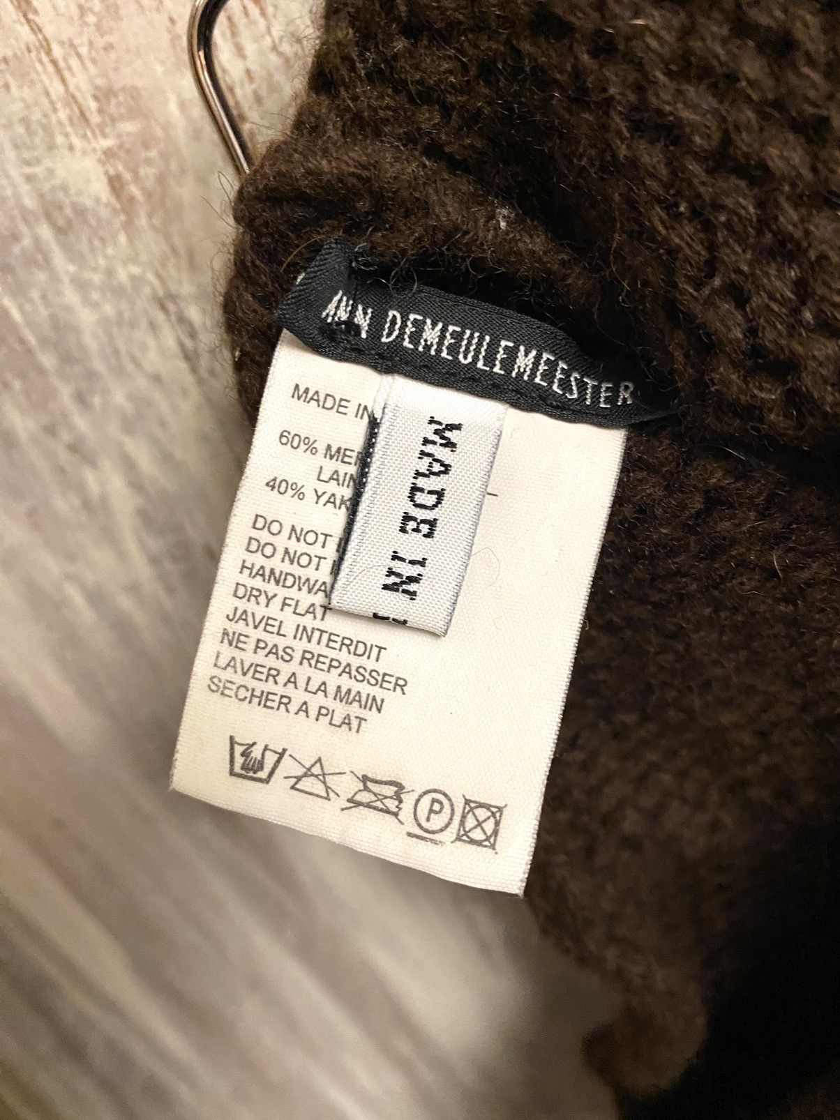 Ann Demeulemeester Ann Demeulemeester brown wool & yak snood Size ONE SIZE - 3 Thumbnail