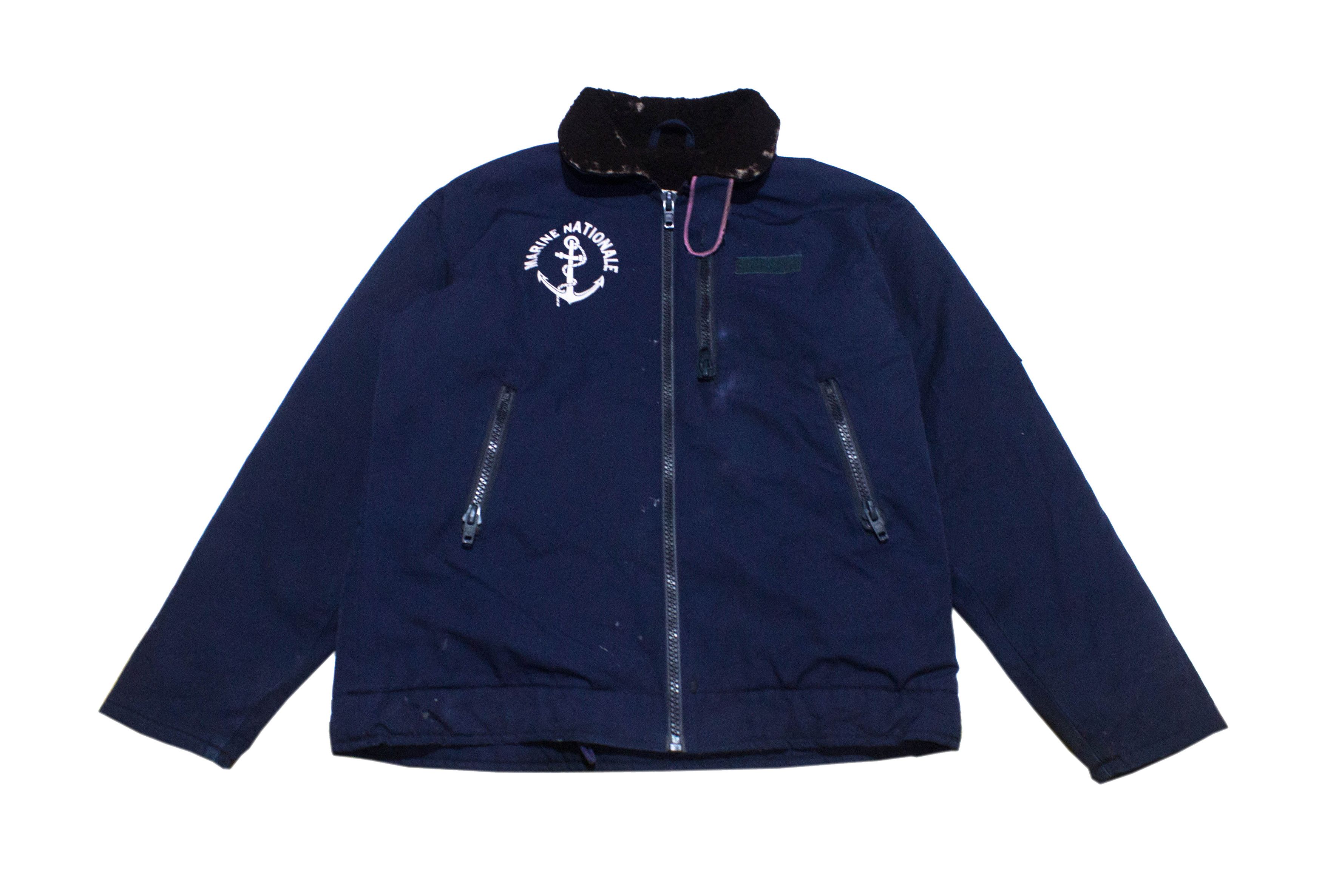 Vintage 70s Marine Nationale French N-1 Deck Military Jacket Size US L / EU 52-54 / 3 - 1 Thumbnail