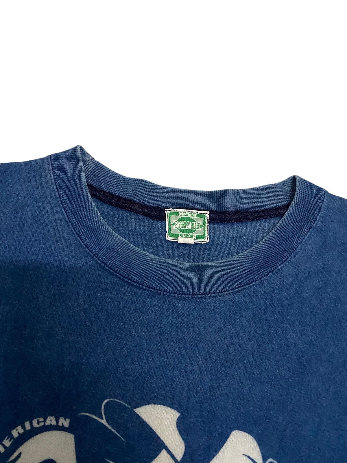 Japanese Brand × Pherrow's × Vintage Vintage Pherrows Stormy Blue Distressed Tee Size US S / EU 44-46 / 1 - 3 Thumbnail