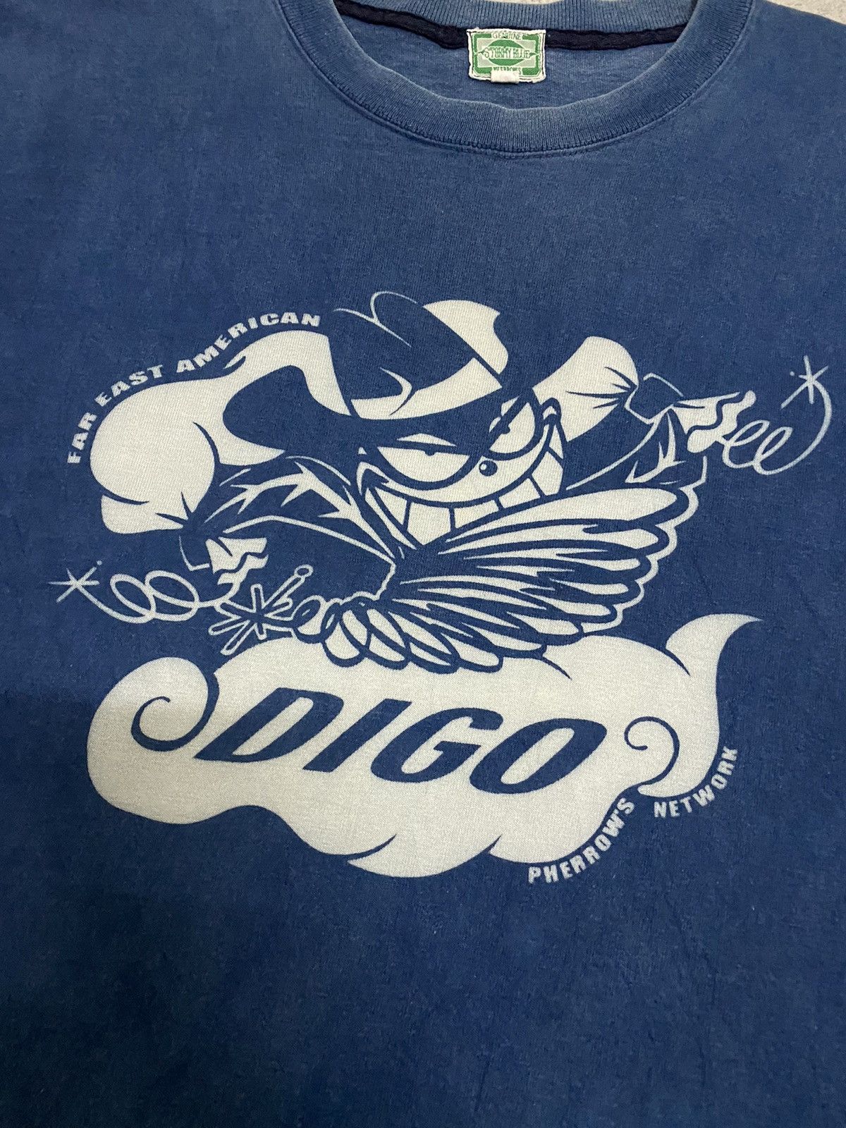 Japanese Brand × Pherrow's × Vintage Vintage Pherrows Stormy Blue Distressed Tee Size US S / EU 44-46 / 1 - 6 Thumbnail