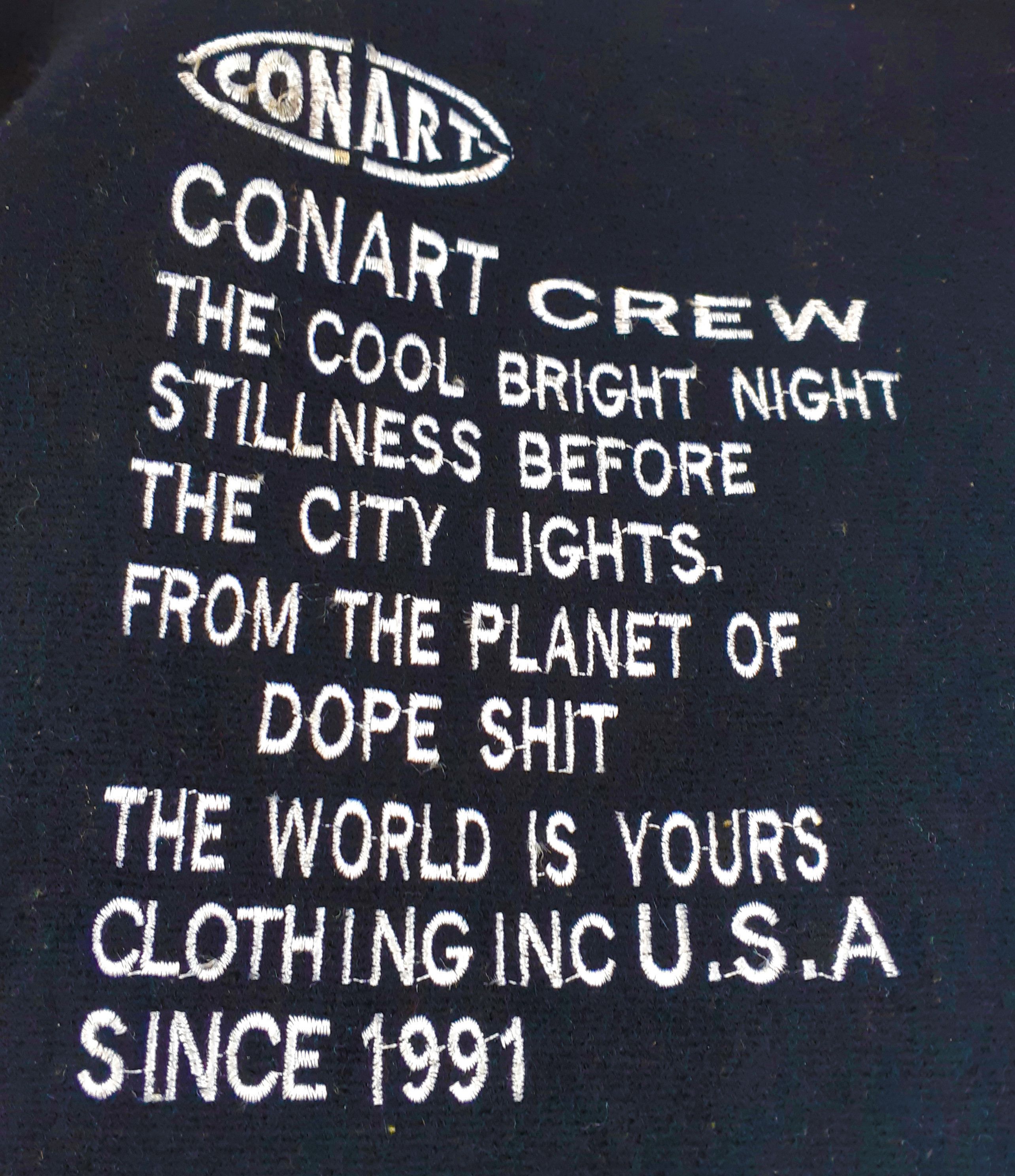 Vintage Vintage Conart Crew Varsity Jacket Wool Leather Oversized Size US L / EU 52-54 / 3 - 3 Thumbnail