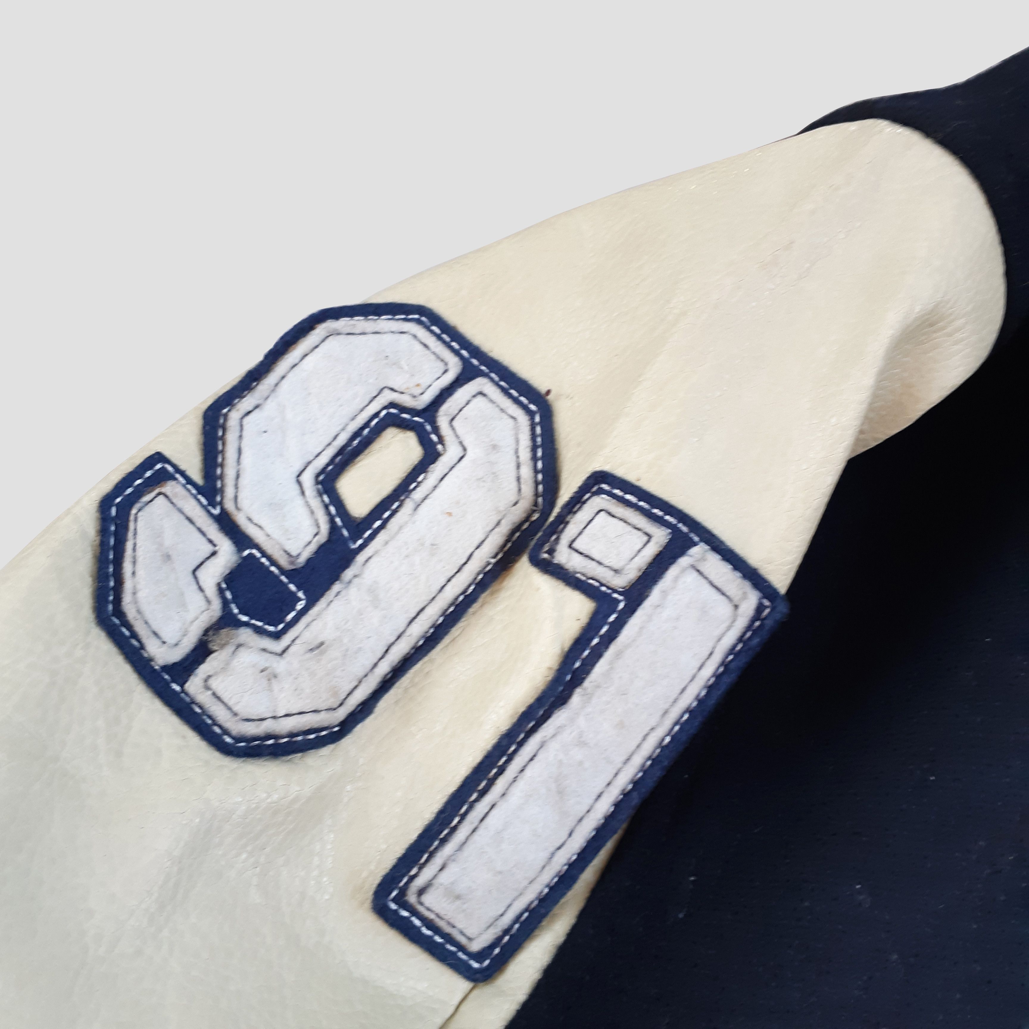 Vintage Vintage Conart Crew Varsity Jacket Wool Leather Oversized Size US L / EU 52-54 / 3 - 5 Thumbnail