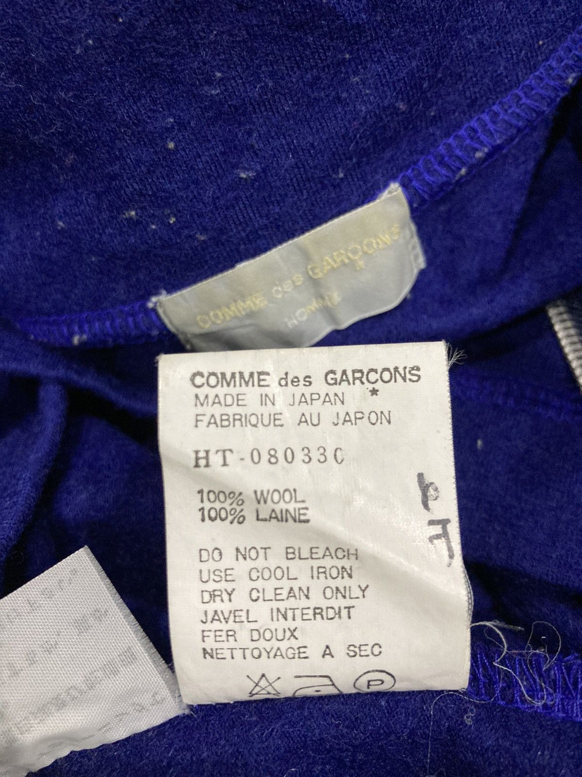 Comme des Garcons Homme Plus × Vintage Vintage Half Zipper Wool Comme Des Garcon Size US L / EU 52-54 / 3 - 11 Thumbnail
