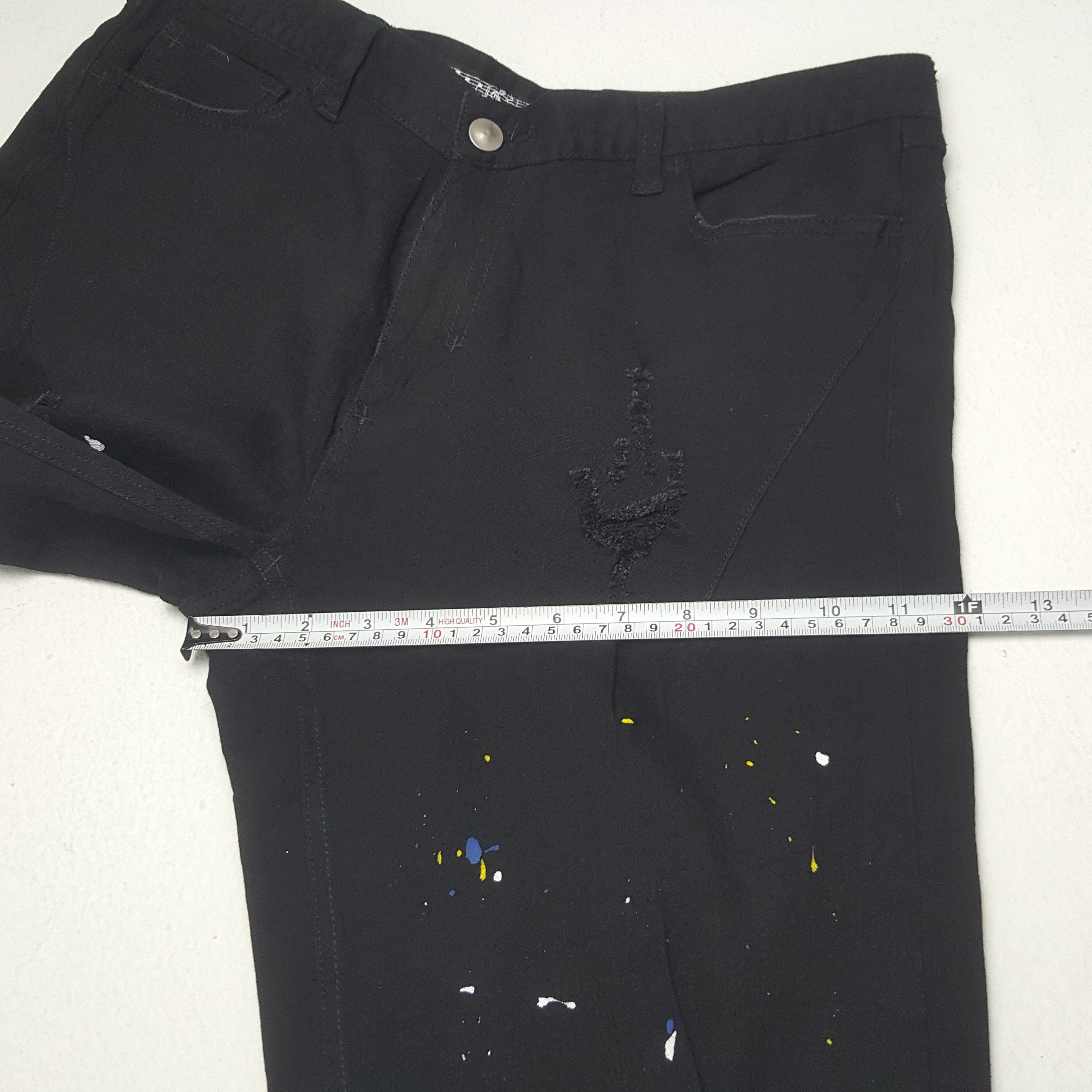 Number (N)ine × Vintage Vintage Number Nine Art Paints Black Slim Pants Size US 32 / EU 48 - 8 Thumbnail