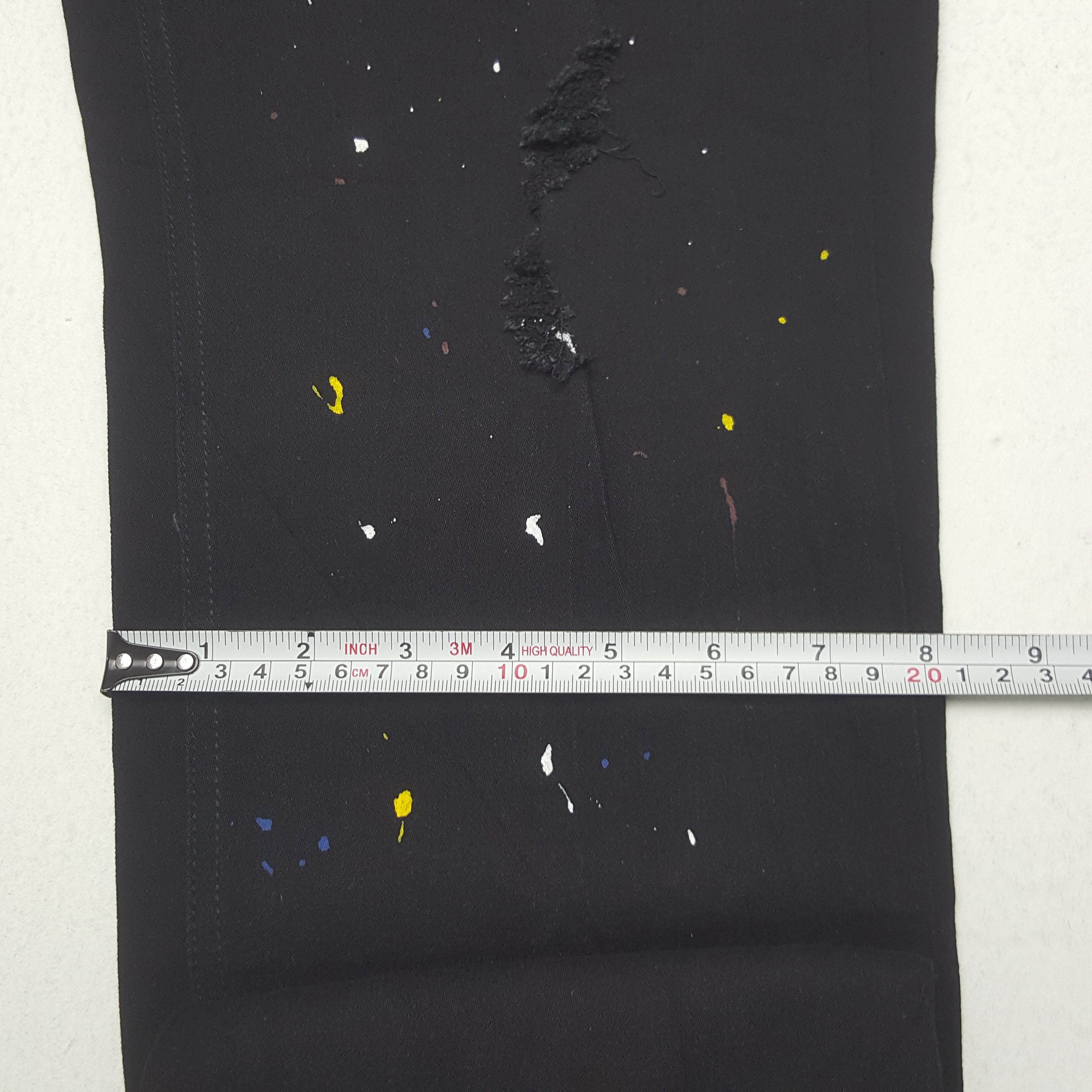 Number (N)ine × Vintage Vintage Number Nine Art Paints Black Slim Pants Size US 32 / EU 48 - 9 Thumbnail