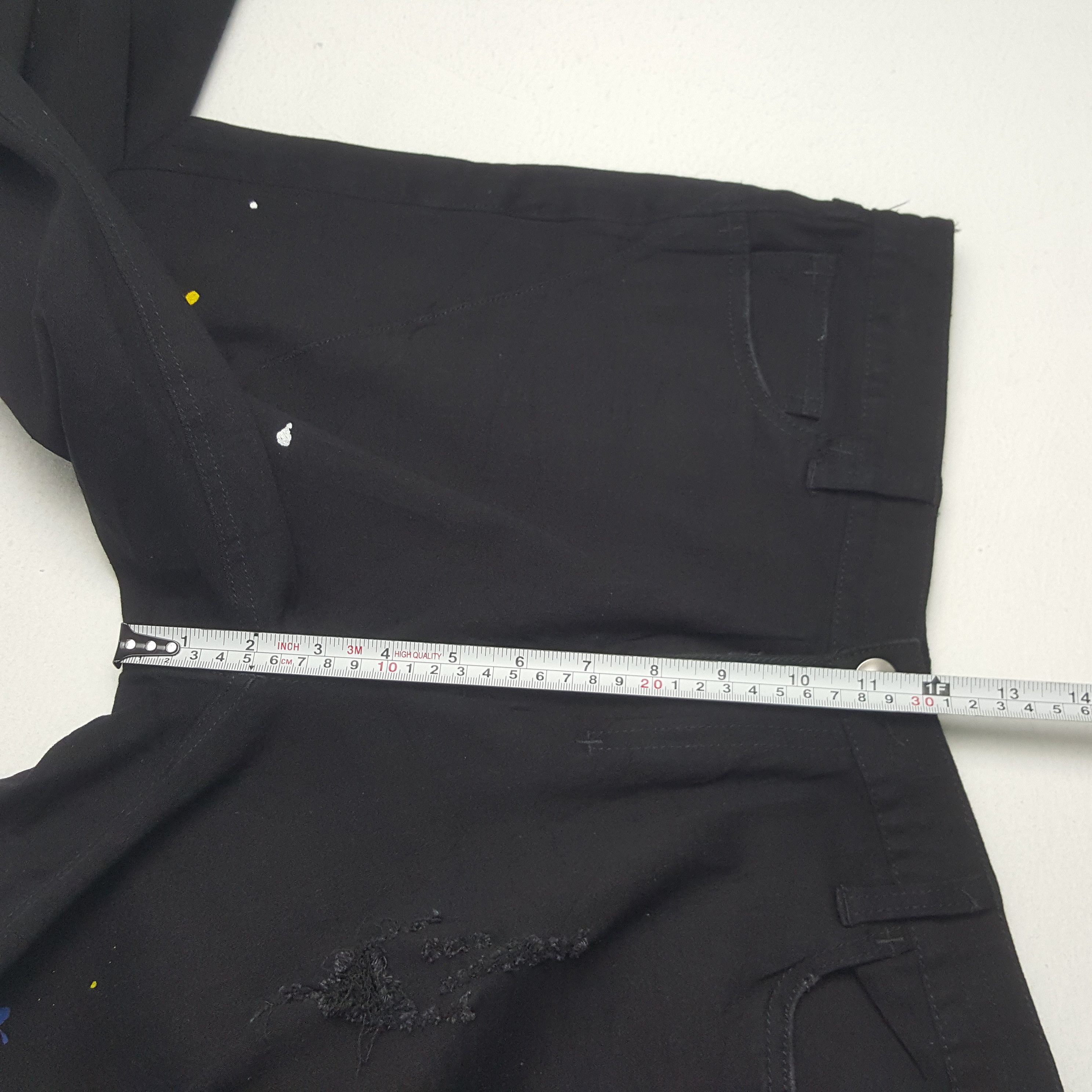 Number (N)ine × Vintage Vintage Number Nine Art Paints Black Slim Pants Size US 32 / EU 48 - 7 Thumbnail