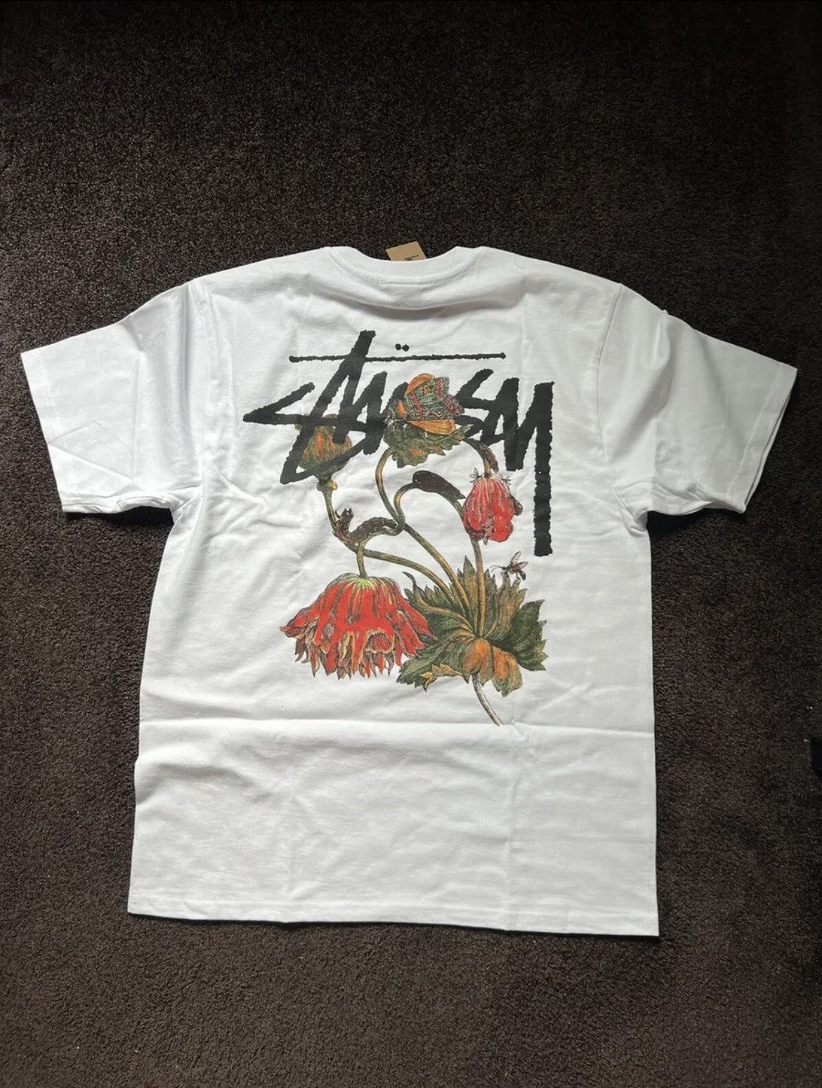 Stussy Stussy Withered Flower Tee (White) | Grailed