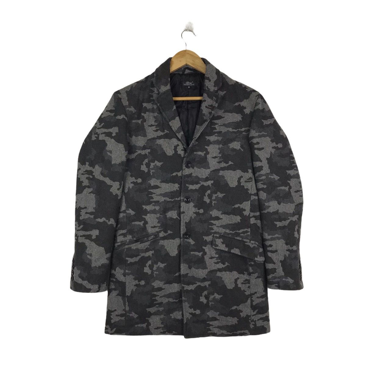 Japanese Brand Beno Exclusive Label Camouflage Trench Coat Jacket Size US M / EU 48-50 / 2 - 1 Thumbnail