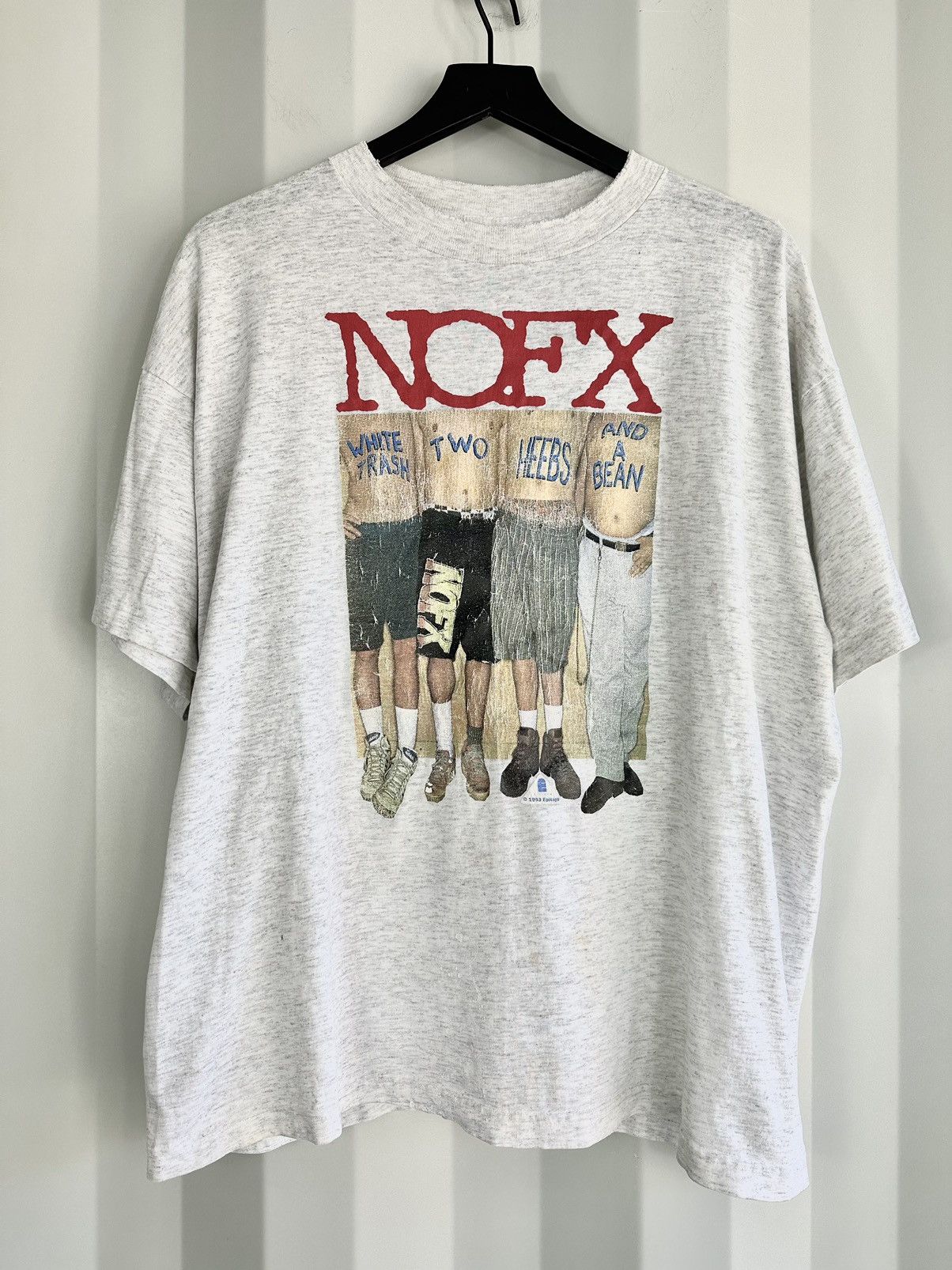 Pre-owned Band Tees X Vintage Nofx Fat Wreck Chords Tee In Grey