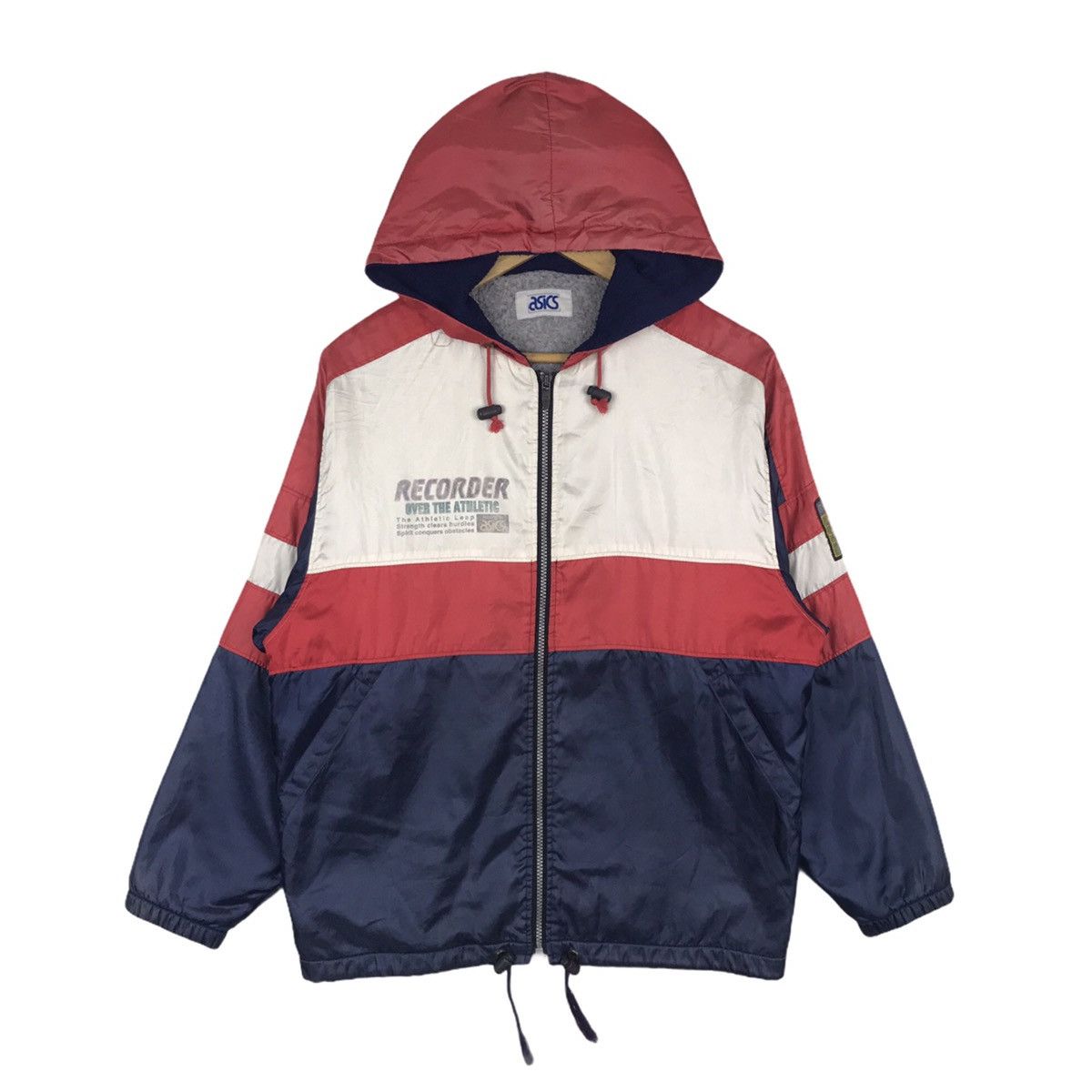 Asics Vintage 90s Asics Athlete Hoodie Windbreaker Size US M / EU 48-50 / 2 - 1 Thumbnail