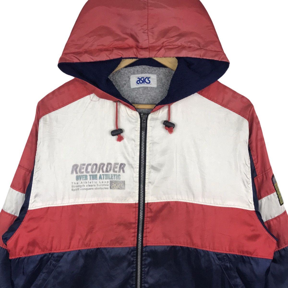 Asics Vintage 90s Asics Athlete Hoodie Windbreaker Size US M / EU 48-50 / 2 - 3 Thumbnail