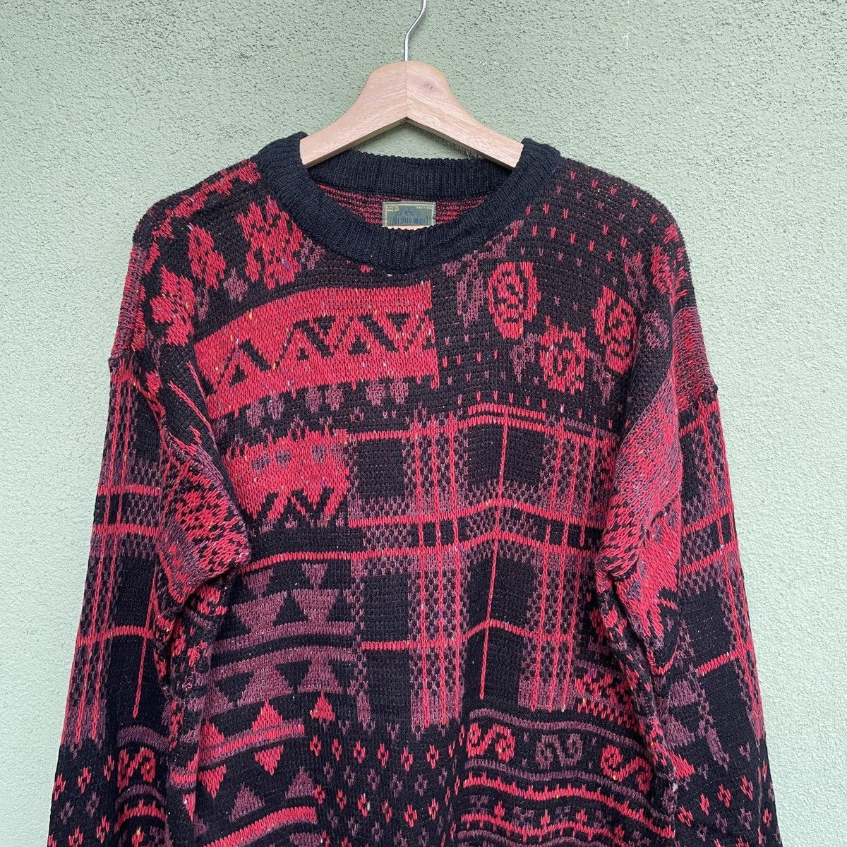 Japanese Brand Vintage FULL SPEED AHEAD Full Print Art Knitwear Jumper Size US L / EU 52-54 / 3 - 5 Thumbnail