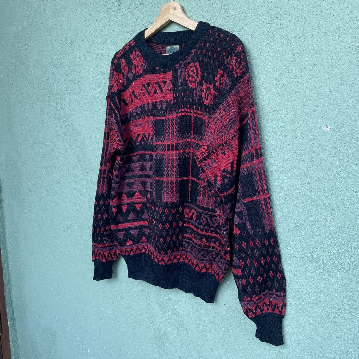 Japanese Brand Vintage FULL SPEED AHEAD Full Print Art Knitwear Jumper Size US L / EU 52-54 / 3 - 4 Thumbnail