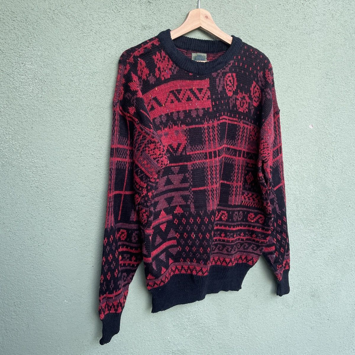 Japanese Brand Vintage FULL SPEED AHEAD Full Print Art Knitwear Jumper Size US L / EU 52-54 / 3 - 3 Thumbnail