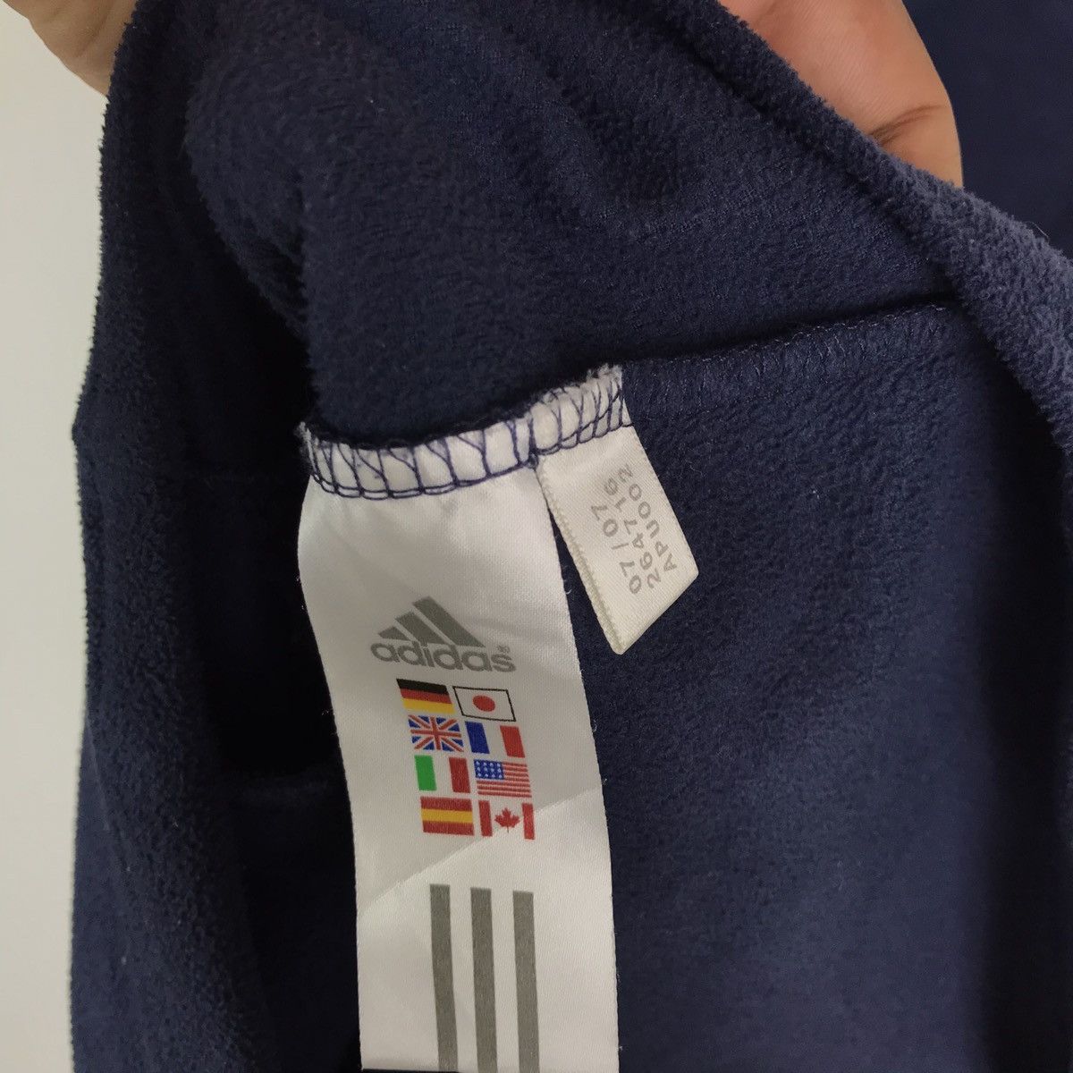 Adidas Adidas Three Stripe Sleeveless Fleece Zipper Vest Size US M / EU 48-50 / 2 - 6 Thumbnail