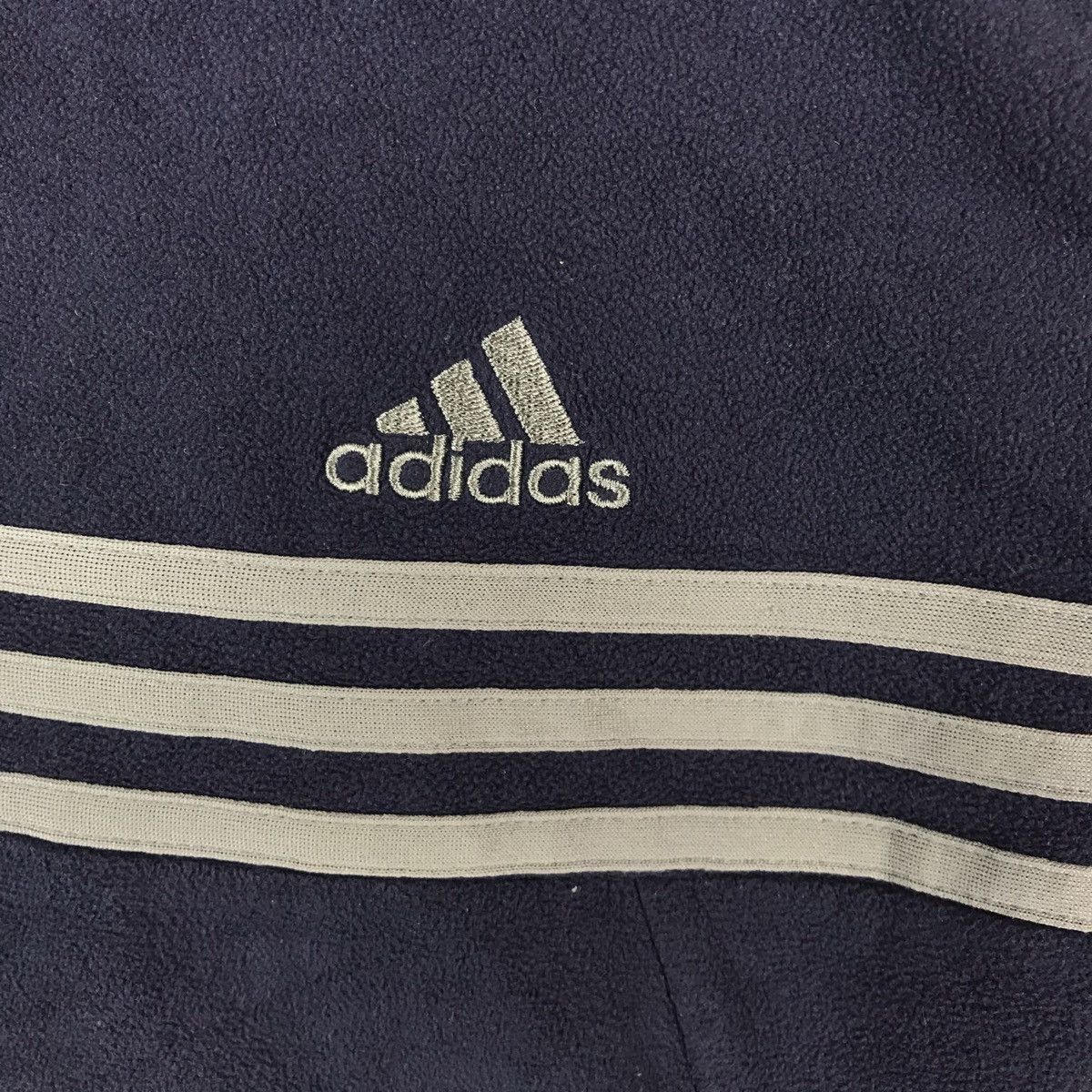 Adidas Adidas Three Stripe Sleeveless Fleece Zipper Vest Size US M / EU 48-50 / 2 - 3 Thumbnail