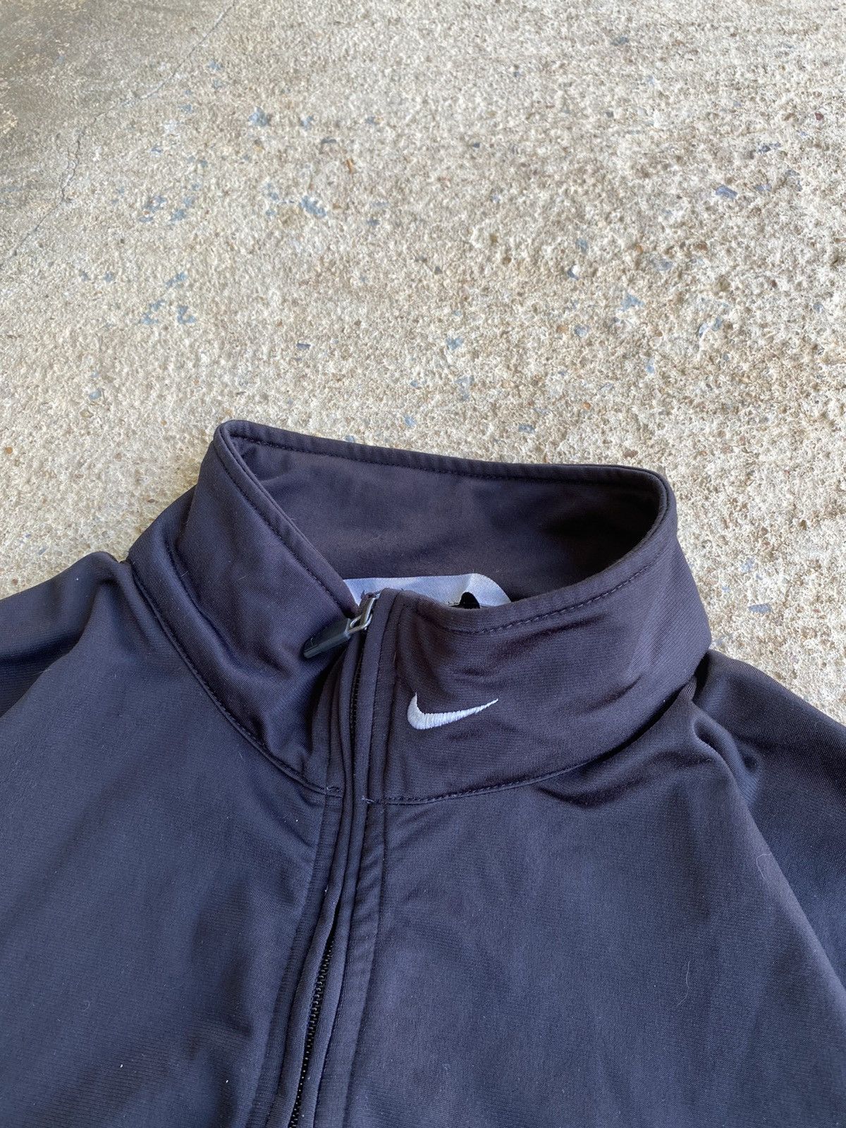 Nike × Vintage Vintage Y2K Nike Black Oversized Full Zip Track Jacket Size US XL / EU 56 / 4 - 2 Thumbnail