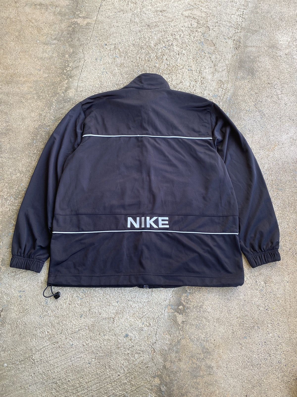 Nike × Vintage Vintage Y2K Nike Black Oversized Full Zip Track Jacket Size US XL / EU 56 / 4 - 8 Thumbnail