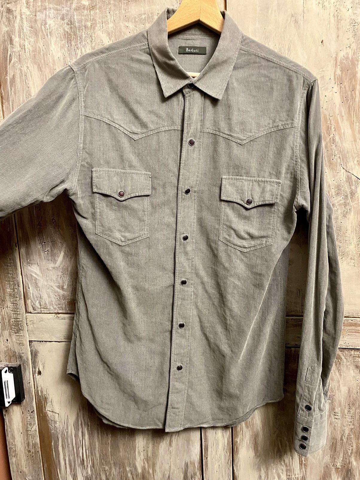Berluti Berluti by haider ackermann stonewashed velvet shirt 39 Size US S / EU 44-46 / 1 - 6 Thumbnail