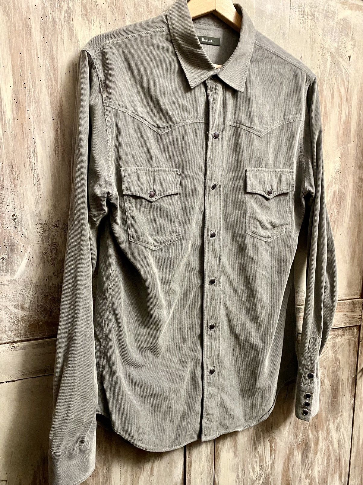 Berluti Berluti by haider ackermann stonewashed velvet shirt 39 Size US S / EU 44-46 / 1 - 5 Thumbnail