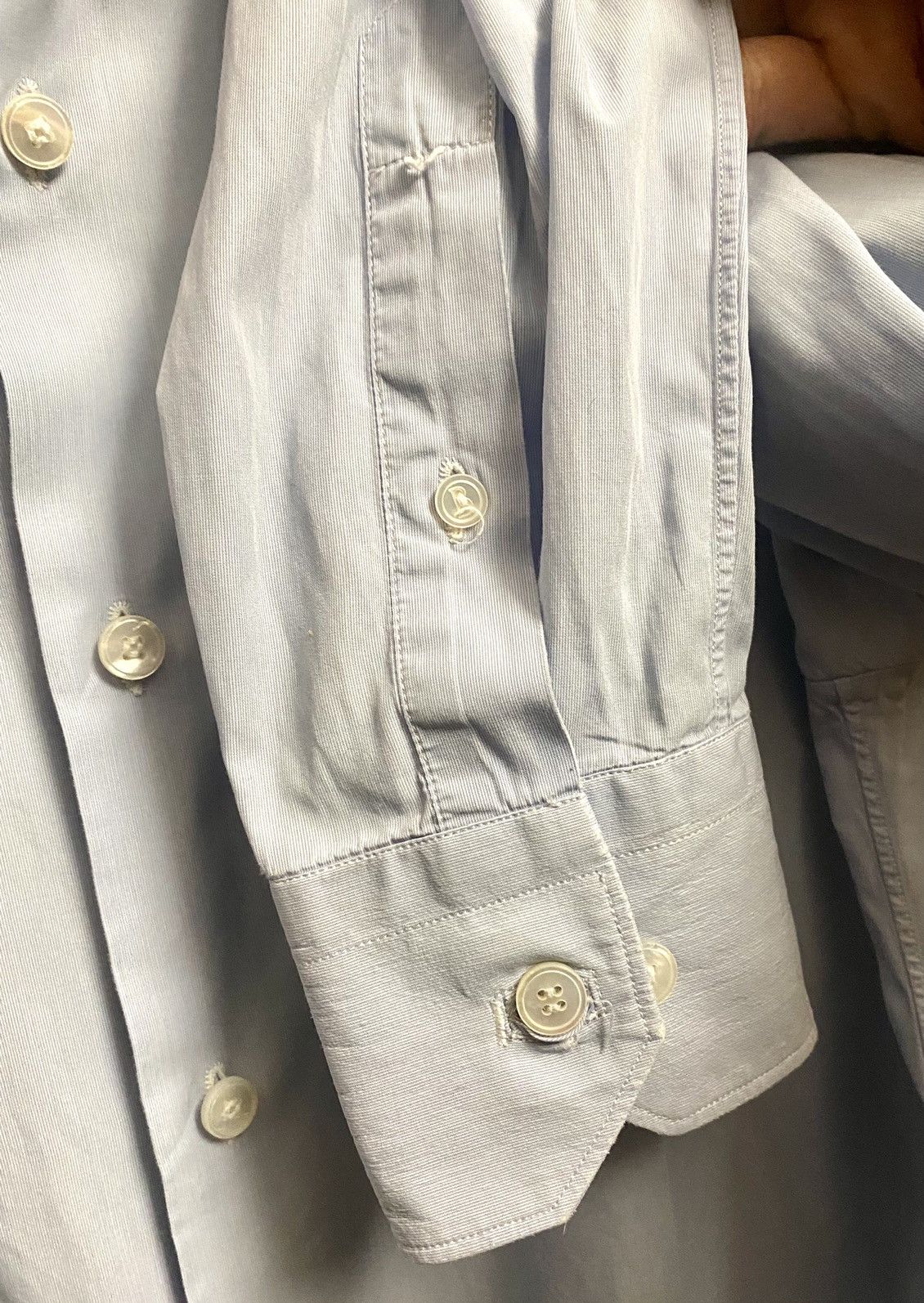 Berluti Berluti by haider ackermann blue micro stripped shirt 39 Size US M / EU 48-50 / 2 - 13 Thumbnail
