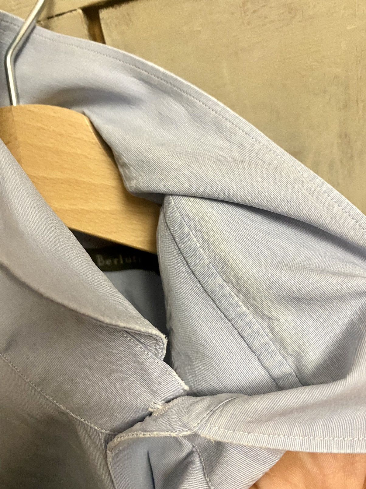 Berluti Berluti by haider ackermann blue micro stripped shirt 39 Size US M / EU 48-50 / 2 - 20 Thumbnail