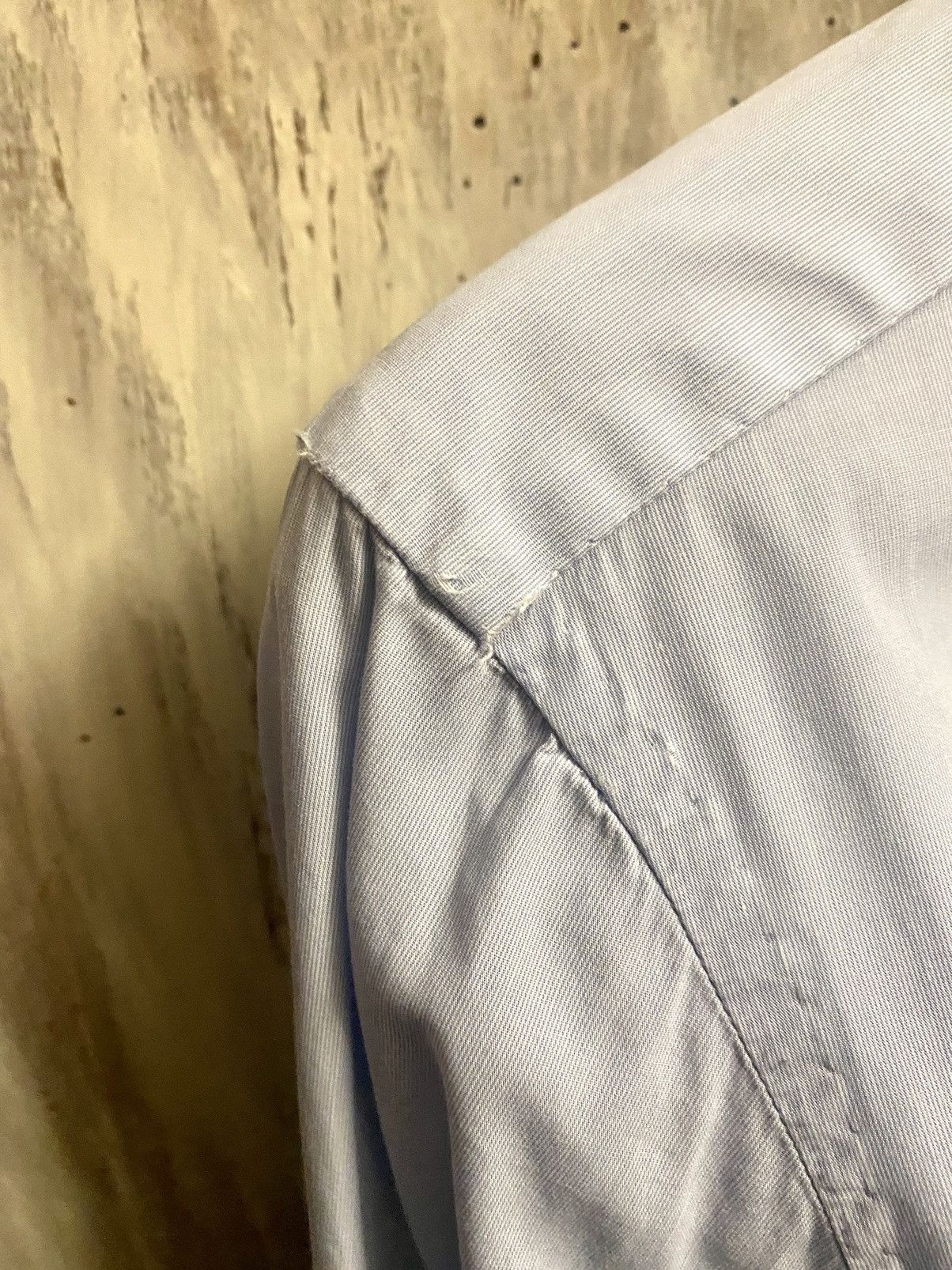 Berluti Berluti by haider ackermann blue micro stripped shirt 39 Size US M / EU 48-50 / 2 - 19 Thumbnail