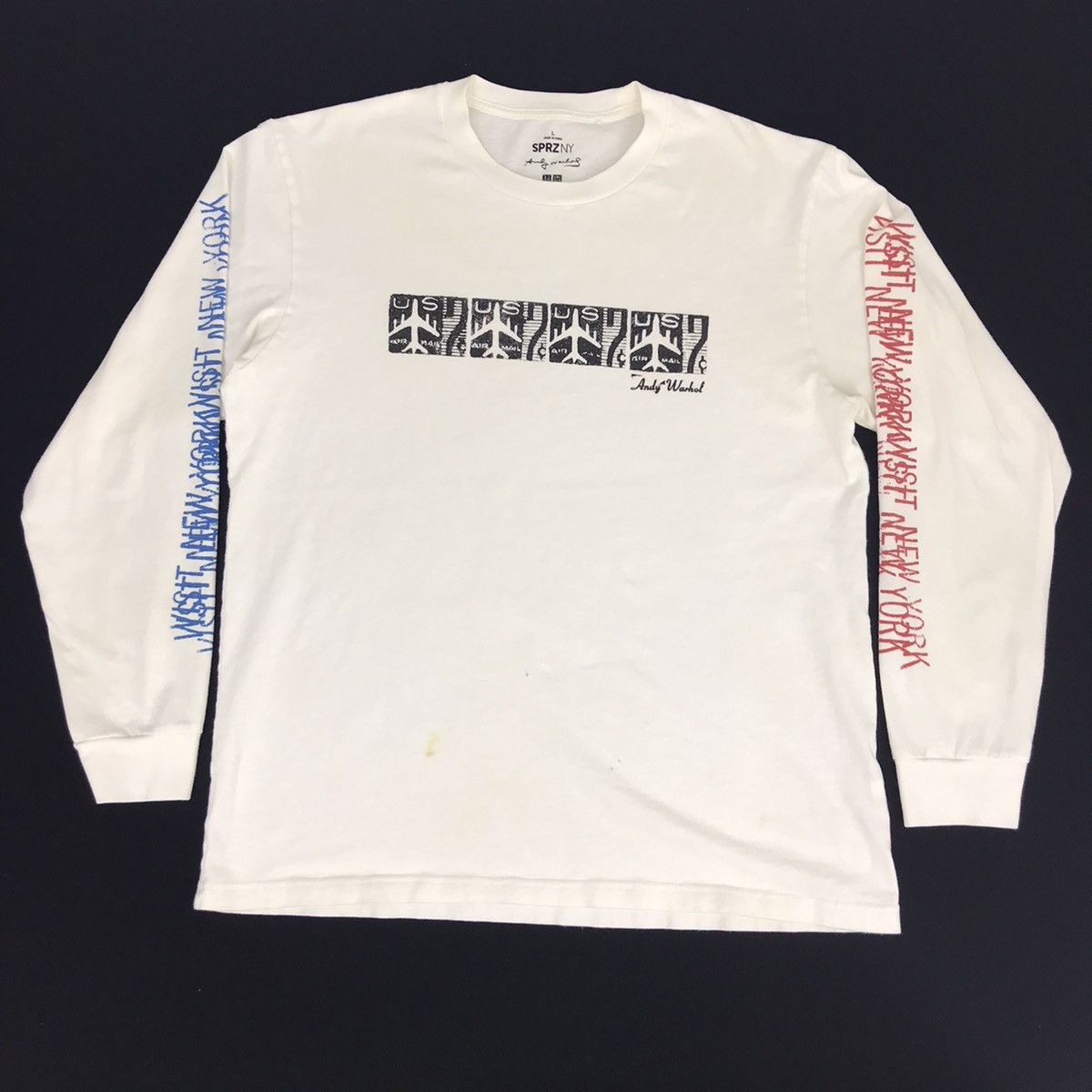 Andy Warhol Vintage Andy Warhol Visit New York Flight Us Mail Box Logo Size US M / EU 48-50 / 2 - 1 Thumbnail