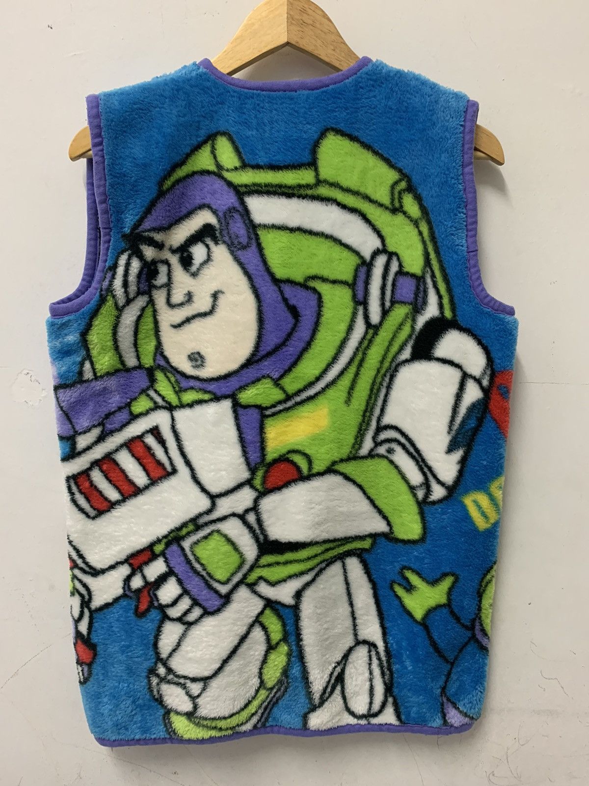 Vintage Buzz Lightyear Big Printed Fleece Vest