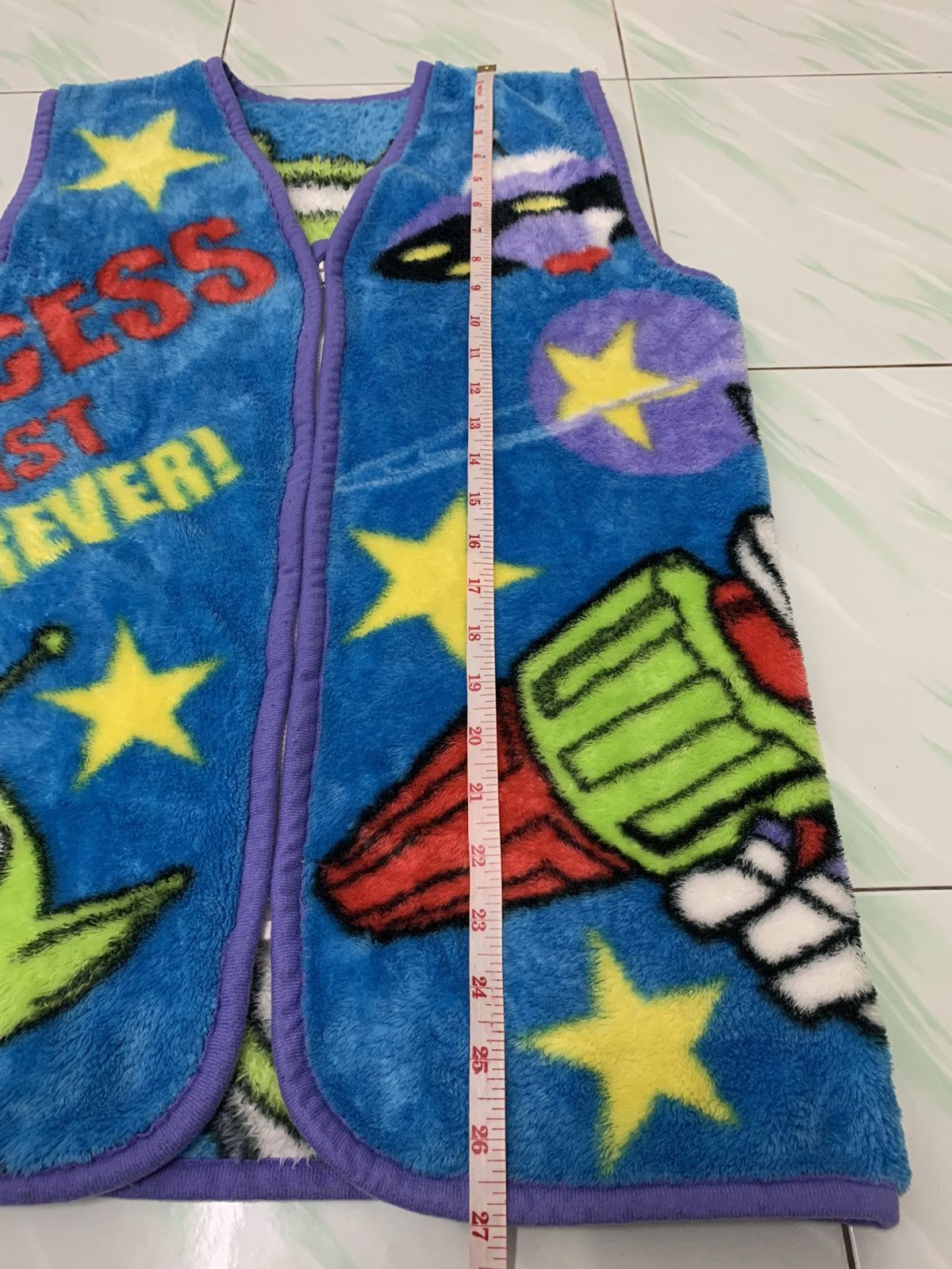 Cartoon Network Vintage Buzz Lightyear Big Printed Fleece Vest Size US M / EU 48-50 / 2 - 8 Thumbnail