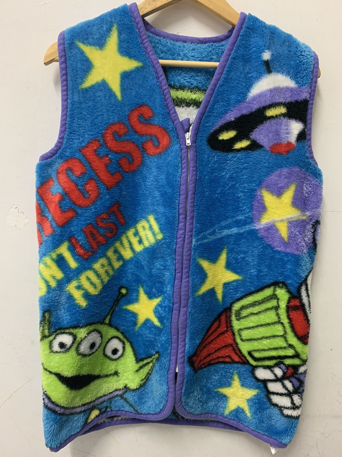 Cartoon Network Vintage Buzz Lightyear Big Printed Fleece Vest Size US M / EU 48-50 / 2 - 2 Thumbnail