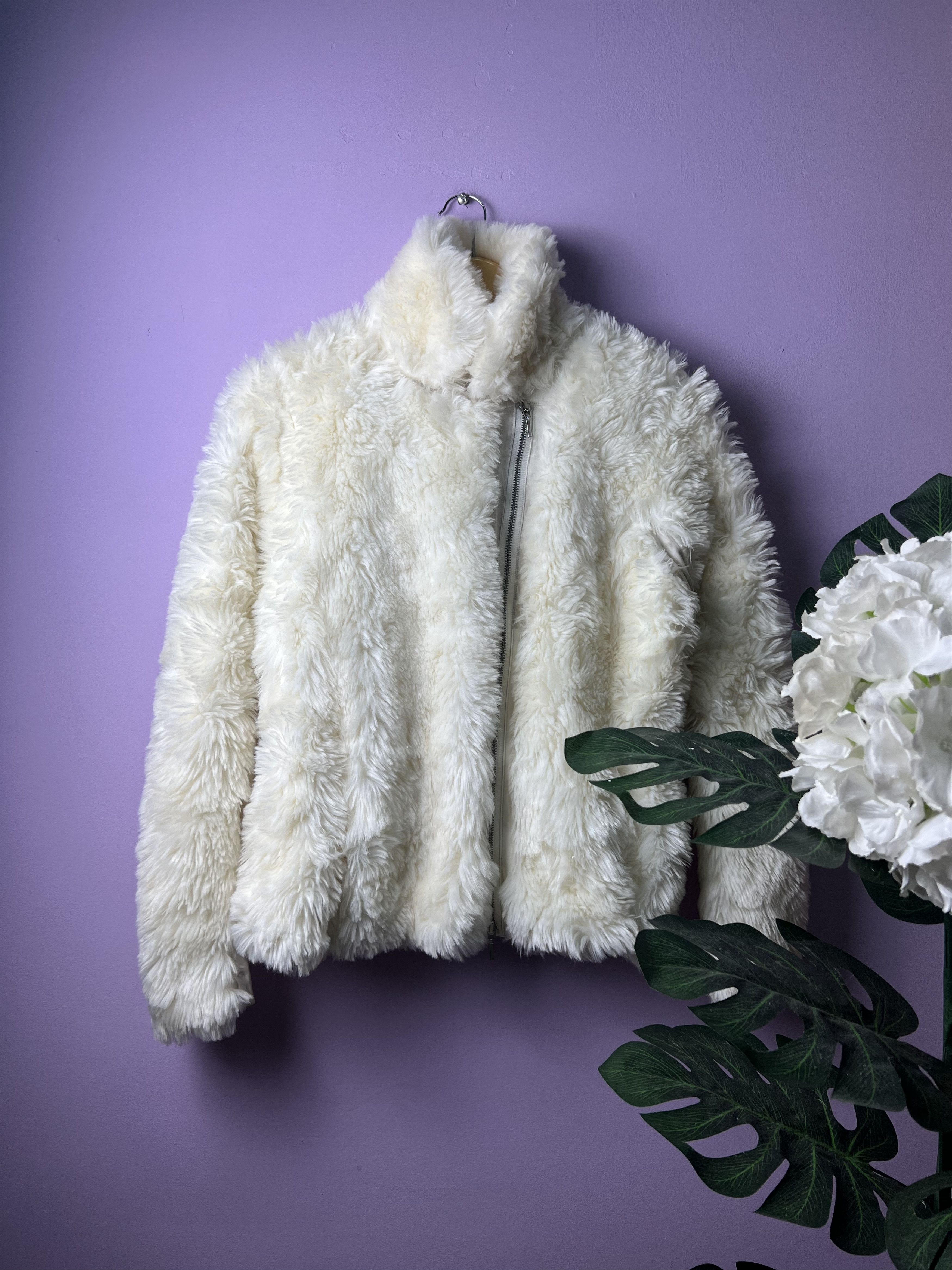 Armani Exchange 🔥Vintage Armani Exchange Faux Fur Zipper Jackets Size S / US 4 / IT 40 - 1 Thumbnail