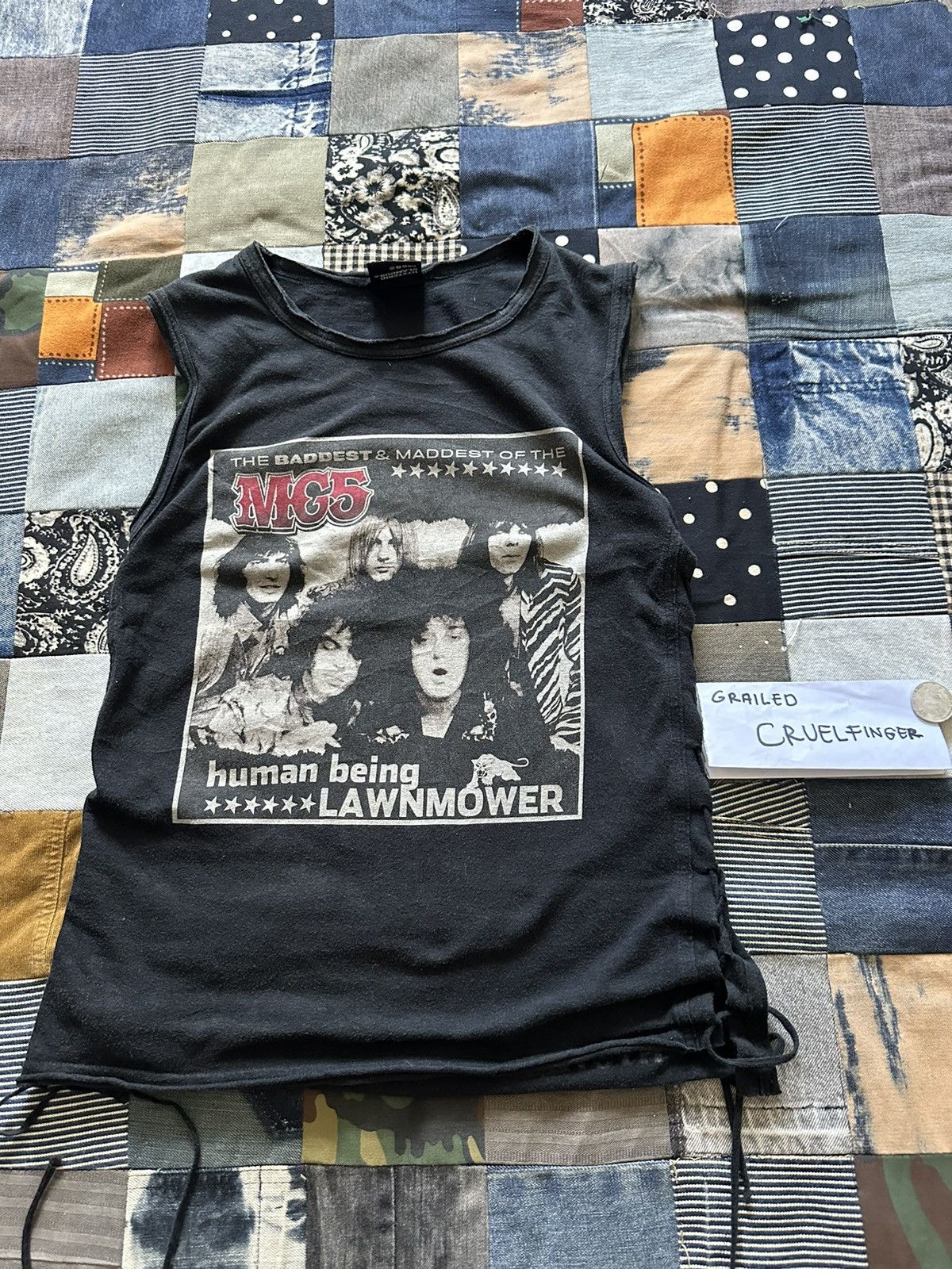 Hysteric Glamour Hysteric Glamour x MC5 band seleveless with side Laces Size S / US 4 / IT 40 - 7 Thumbnail