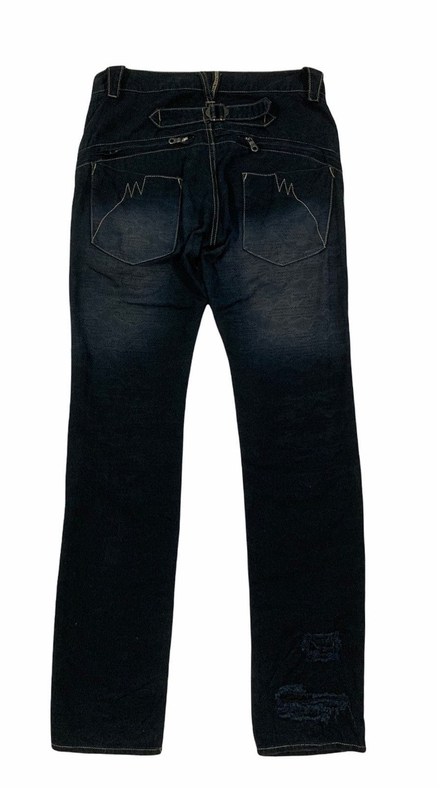 If Six Was Nine × PPFM 🇯🇵 AW04 PPFM Destroy Undercover Denim Pants Size US 31 - 4 Thumbnail