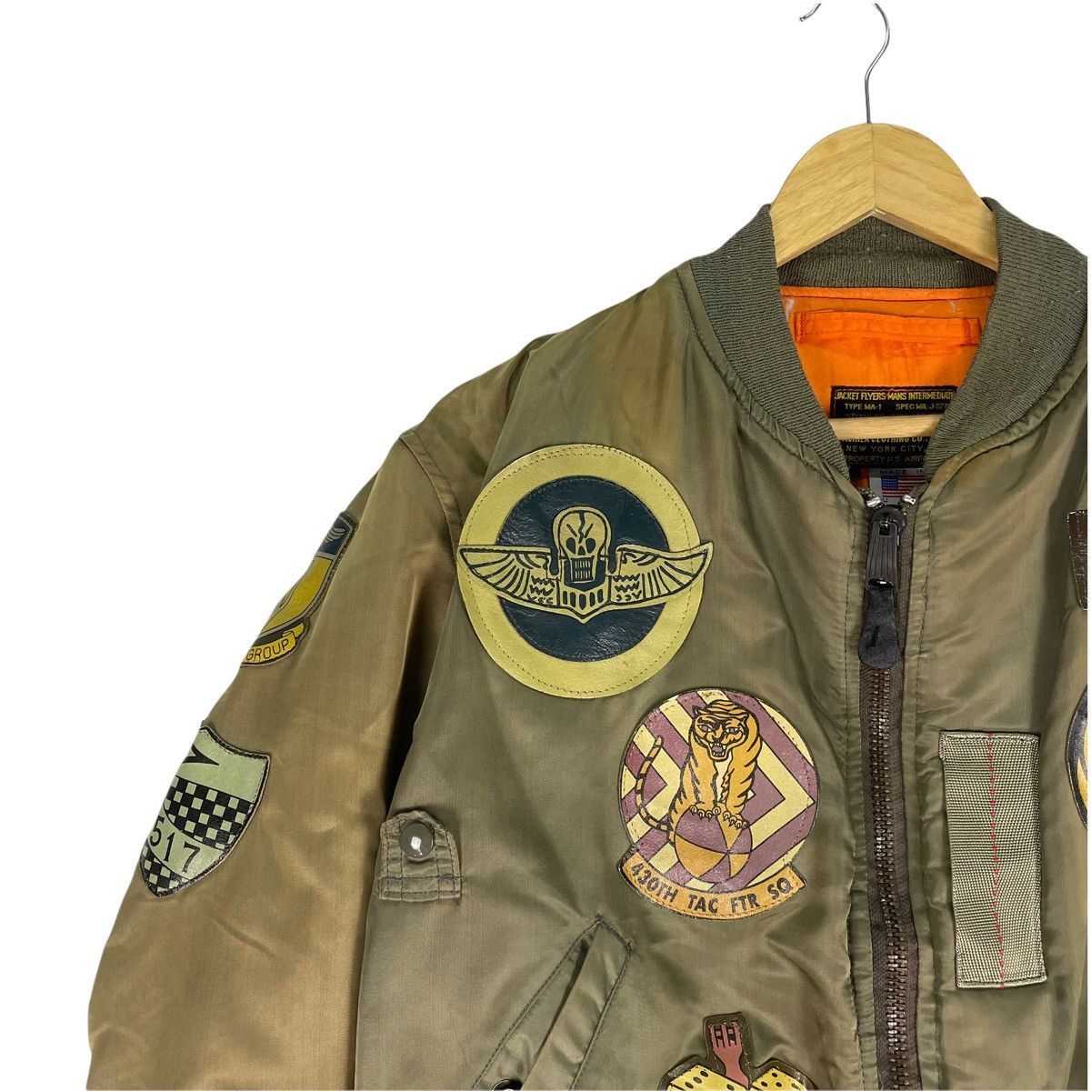Avirex 🔥AVIREX Top Gun MA-1 Flight Flyers Jacket Patches Saipan Size US M / EU 48-50 / 2 - 5 Thumbnail