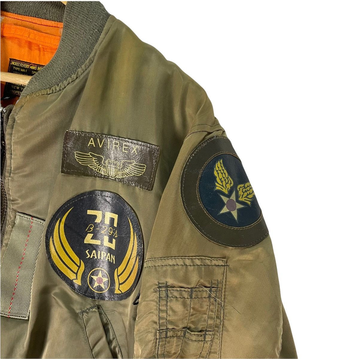 Avirex 🔥AVIREX Top Gun MA-1 Flight Flyers Jacket Patches Saipan Size US M / EU 48-50 / 2 - 7 Thumbnail