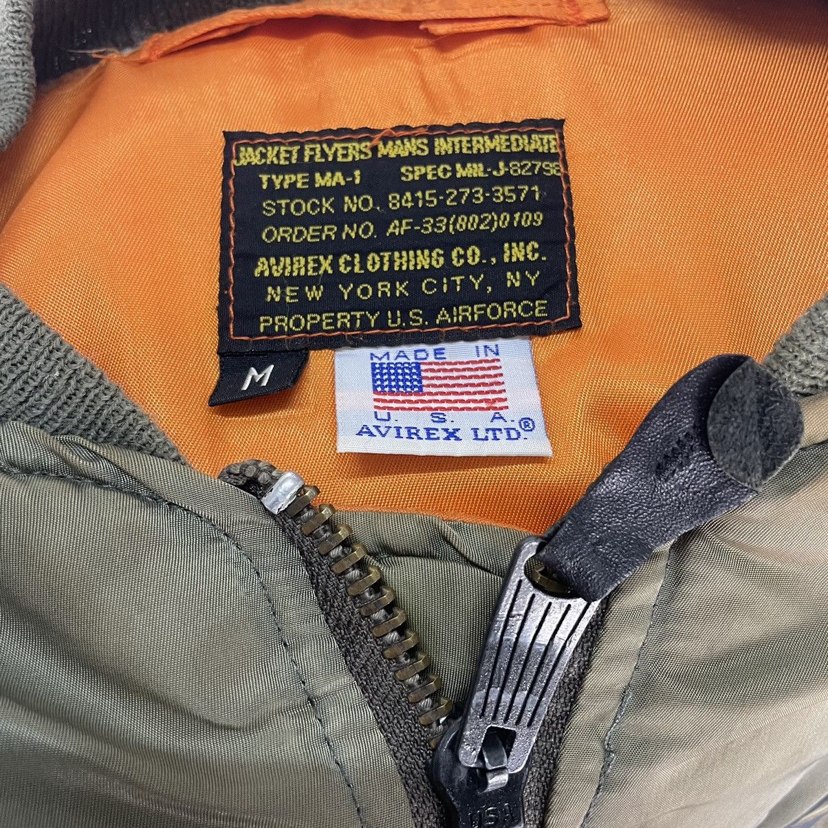 Avirex 🔥AVIREX Top Gun MA-1 Flight Flyers Jacket Patches Saipan Size US M / EU 48-50 / 2 - 12 Thumbnail