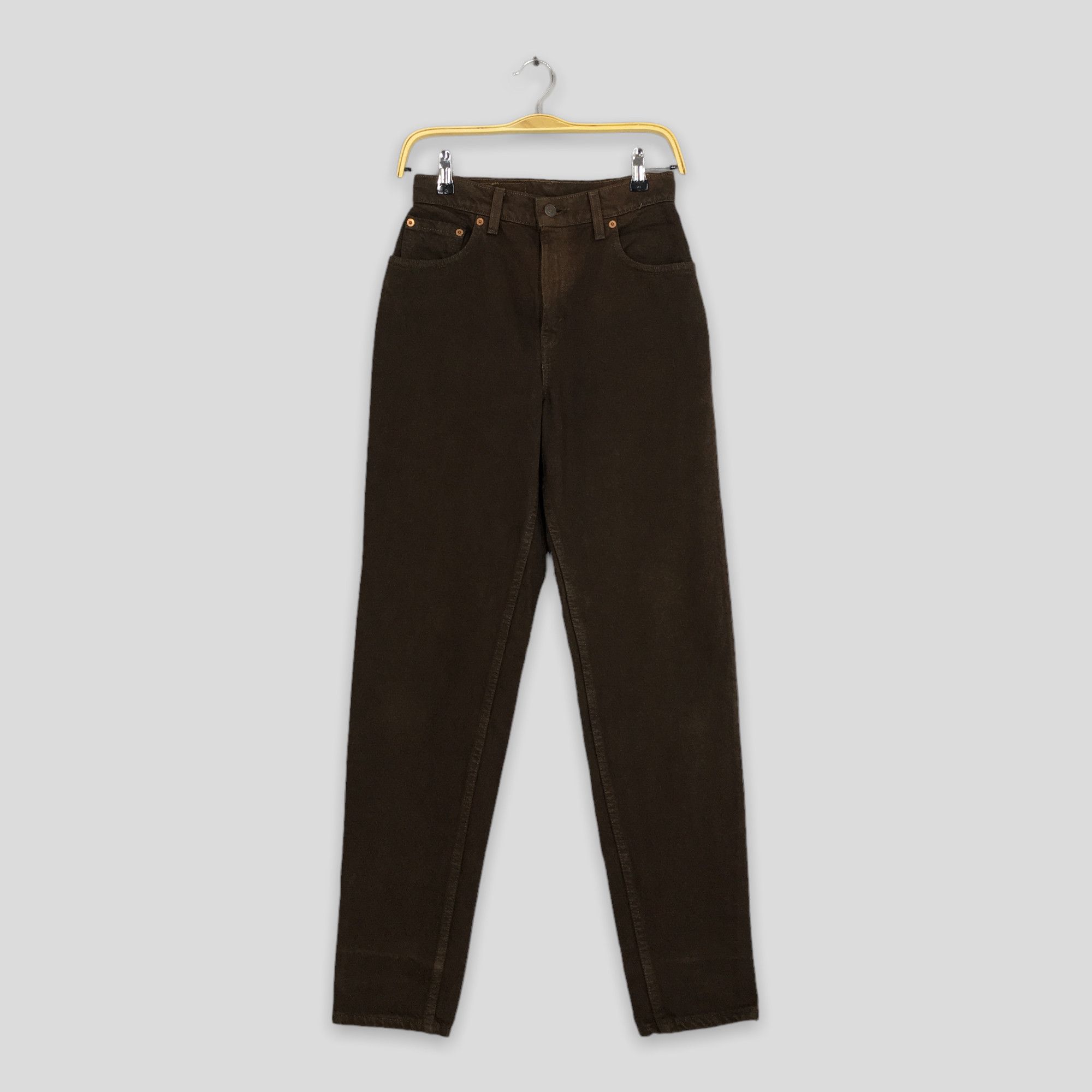 image of Levis x Vintage Size 26X32 Vintage Levi's 551 Brown Tapered Leg Jeans, Women's