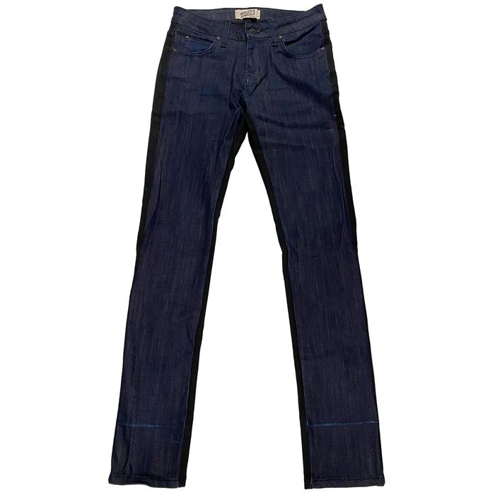 Naked & Famous Naked & Famous Indigo/Black Power Stretch split denim ...