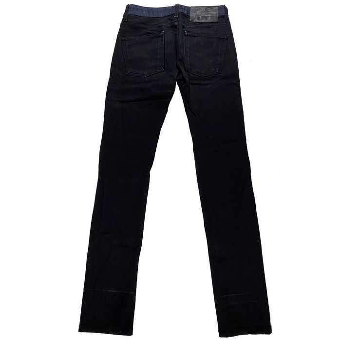 Naked & Famous Naked & Famous Indigo/Black Power Stretch split denim ...