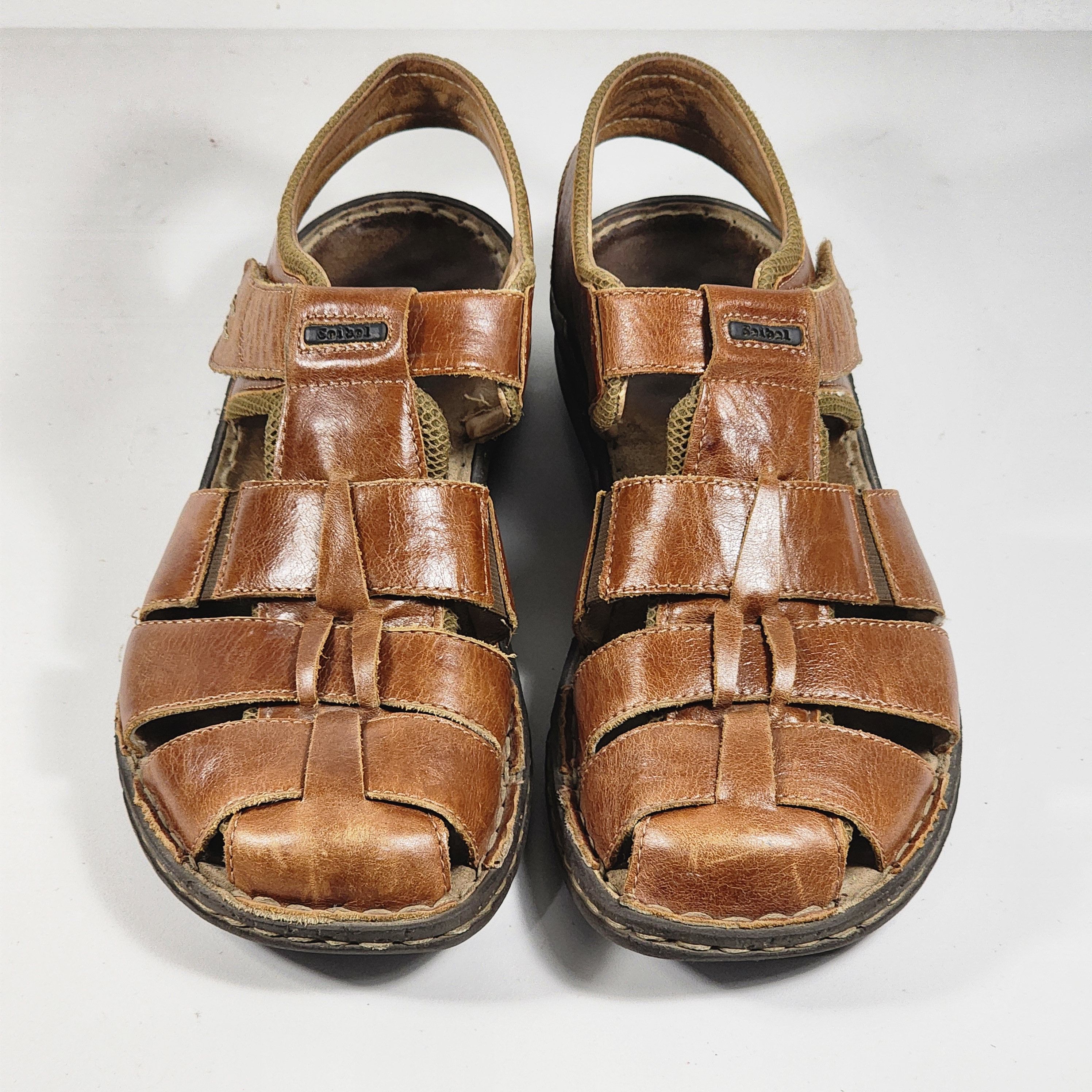 JOSEF SEIBEL Women's Brown Leather Fisherman Sandals US Size 8 - 8.5