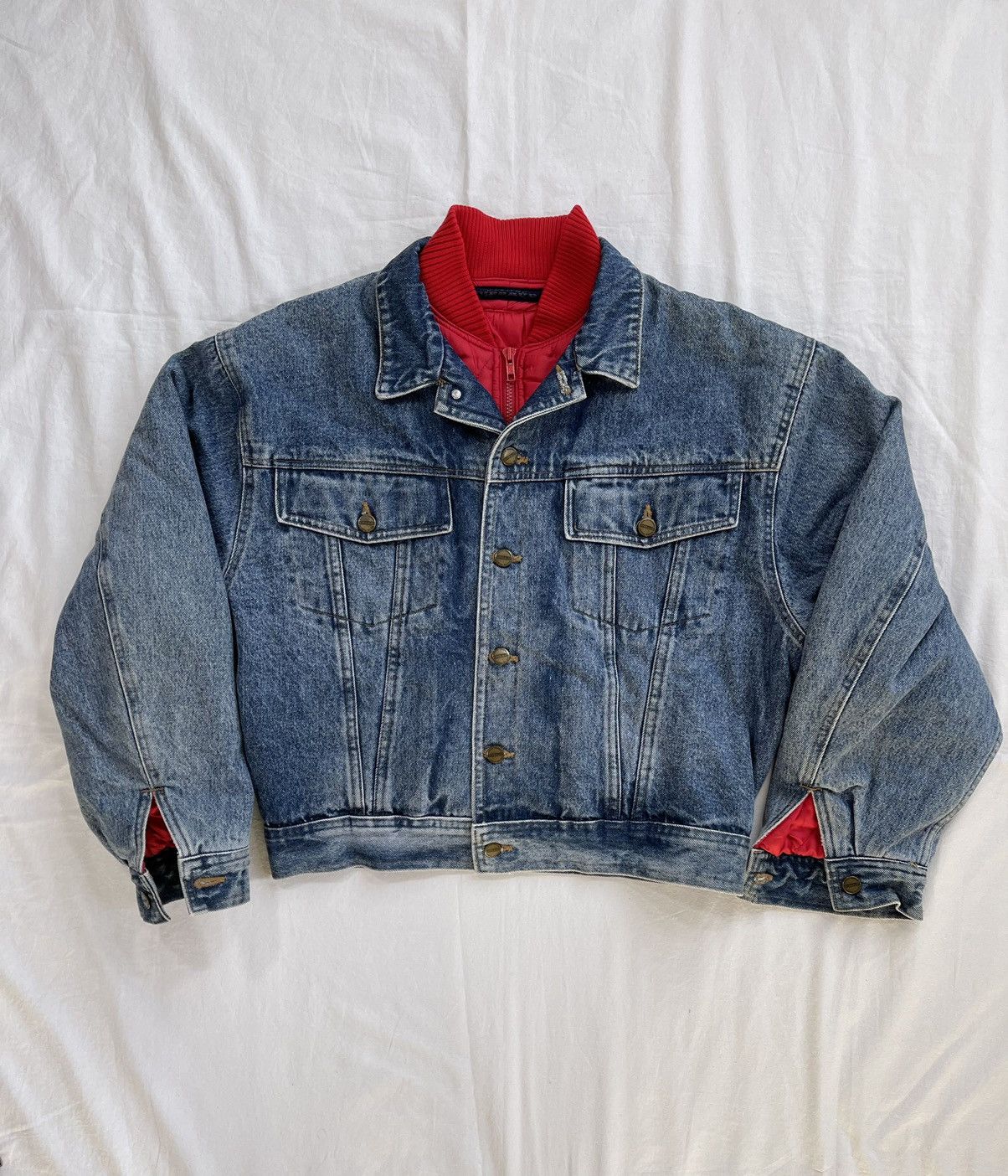 Marithe Francois Girbaud 1980s quilted nylon two layer denim jean ...